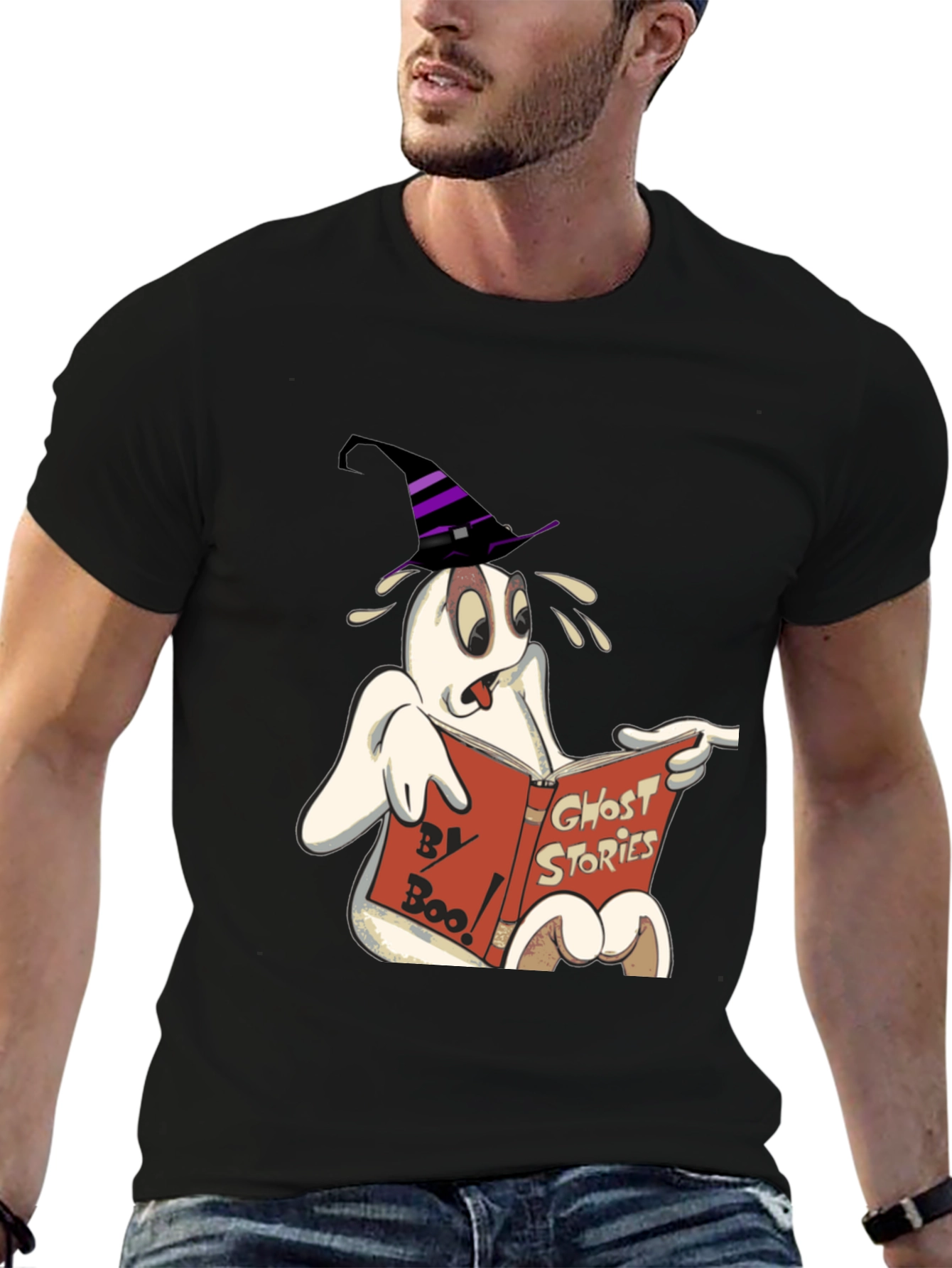 Spooky Ghost Reading T-Shirt