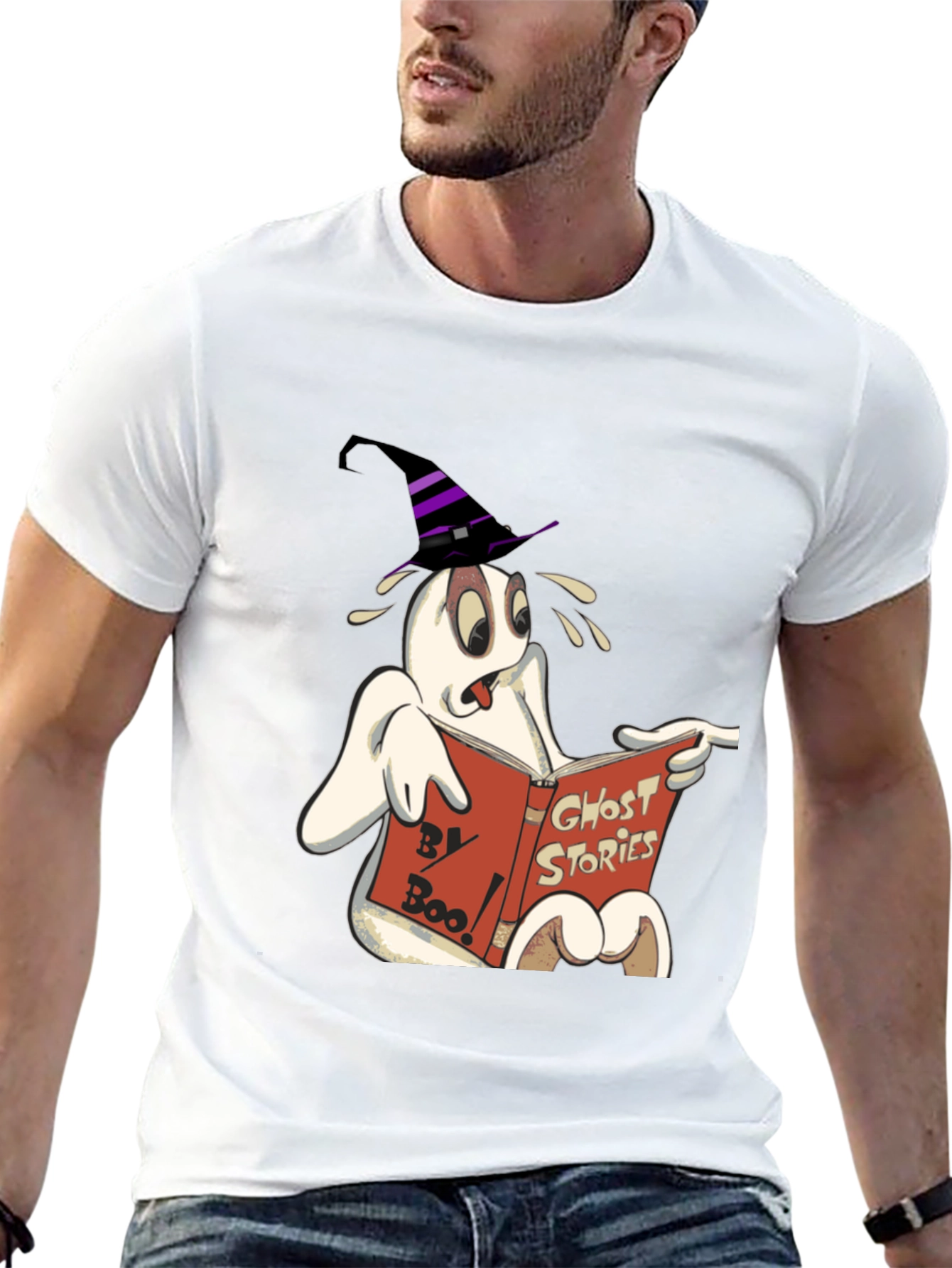 Spooky Ghost Reading T-Shirt