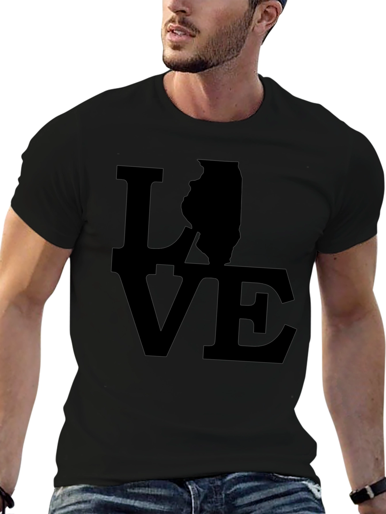 Love Illinois Graphic Tee - Black