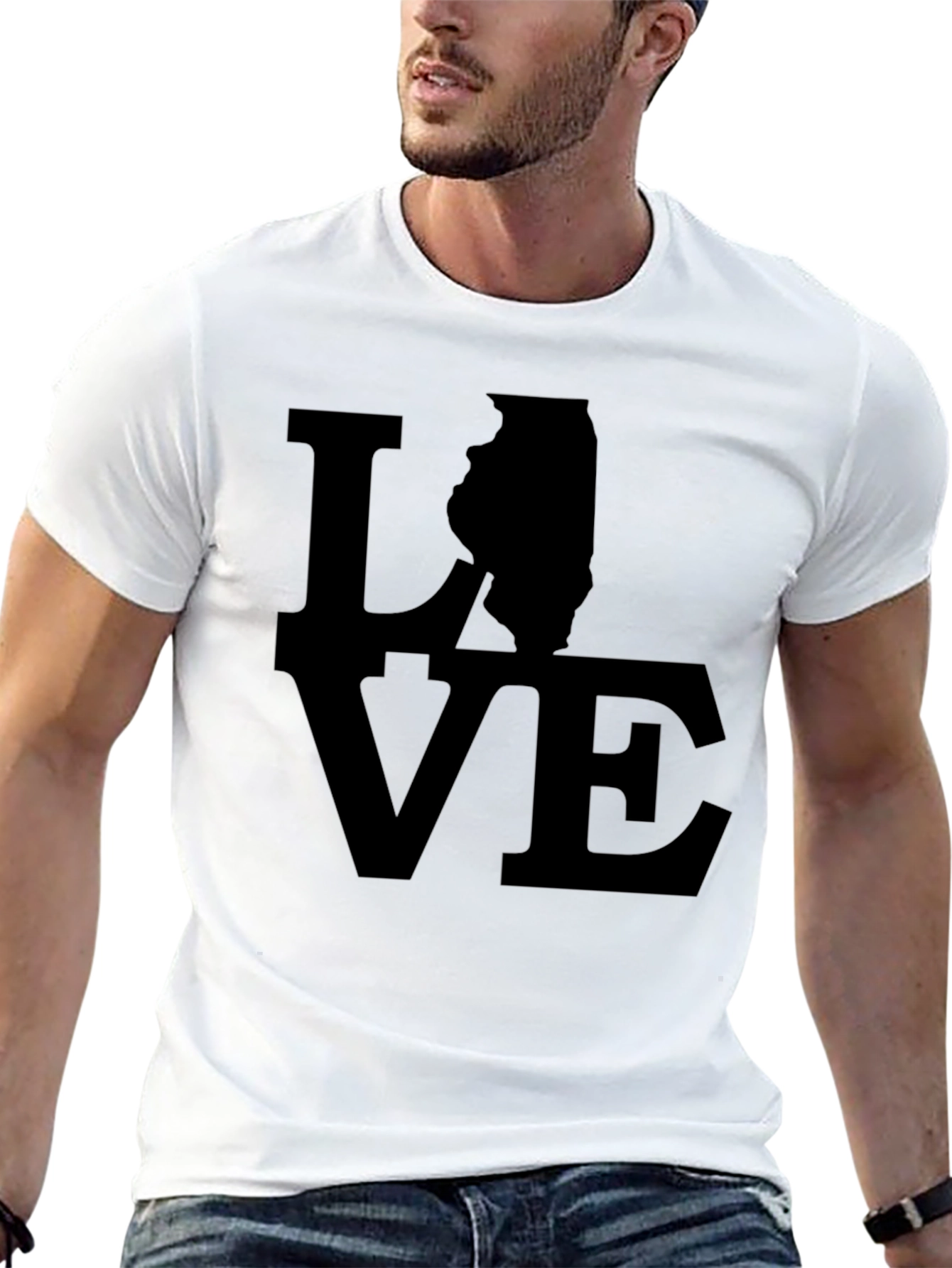 Love Illinois Graphic Tee - Black