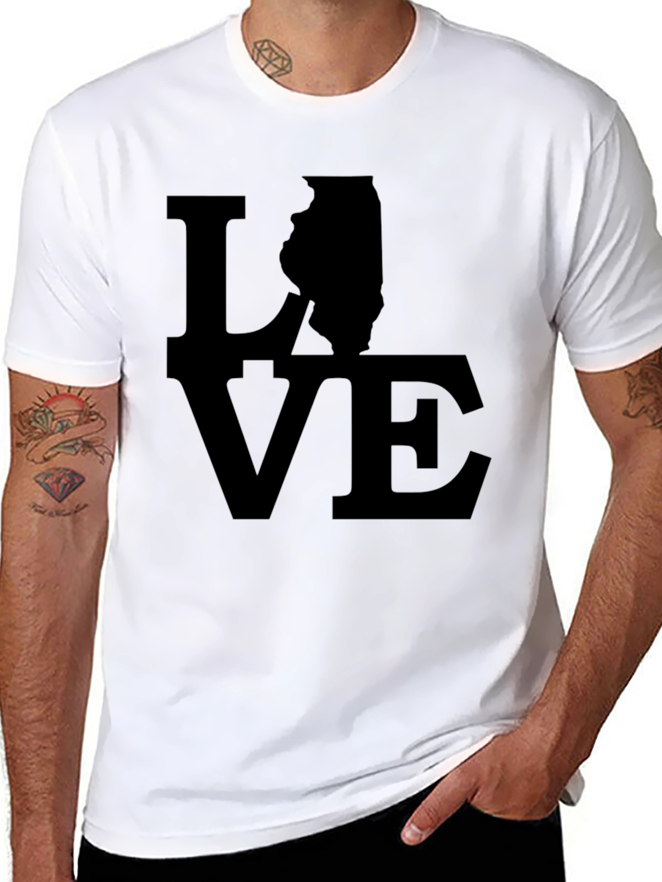 Love Illinois Graphic Tee - Black