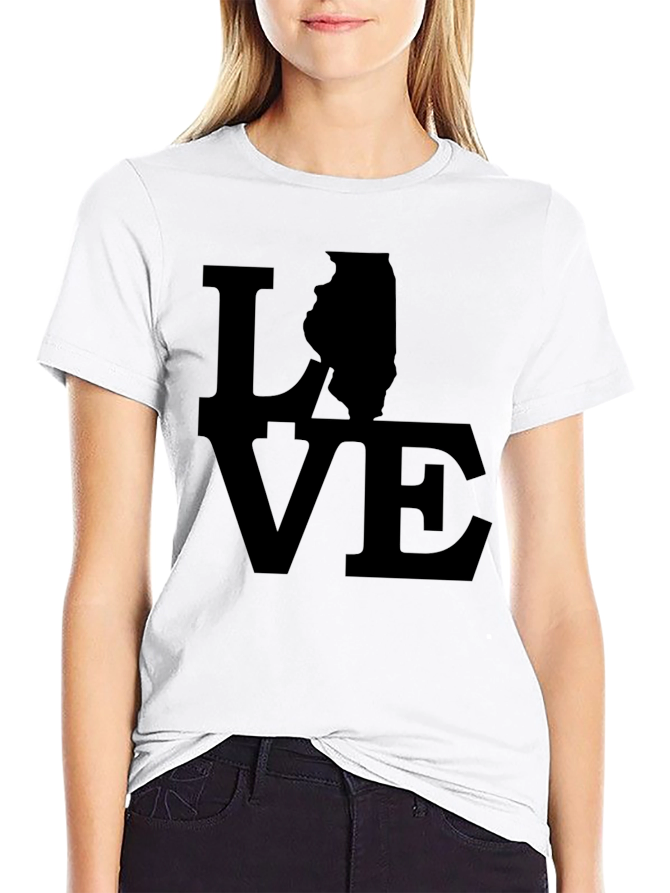 Love Illinois Graphic Tee - Black