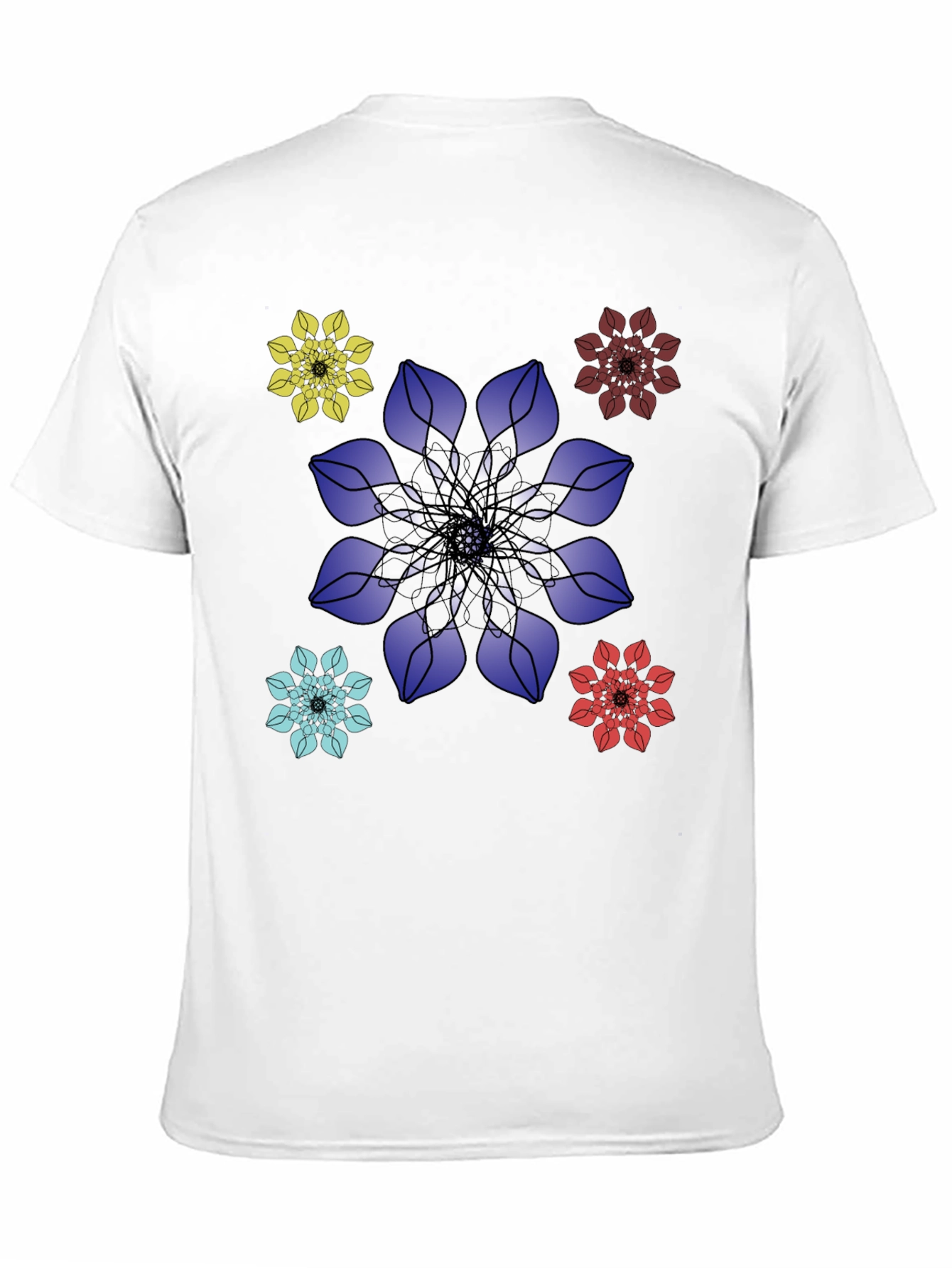 Floral Mandala Graphic Print Mens T-Shirt