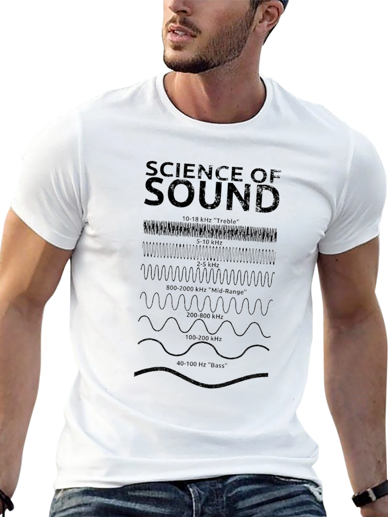 Science of Sound Frequency T-Shirt - Black