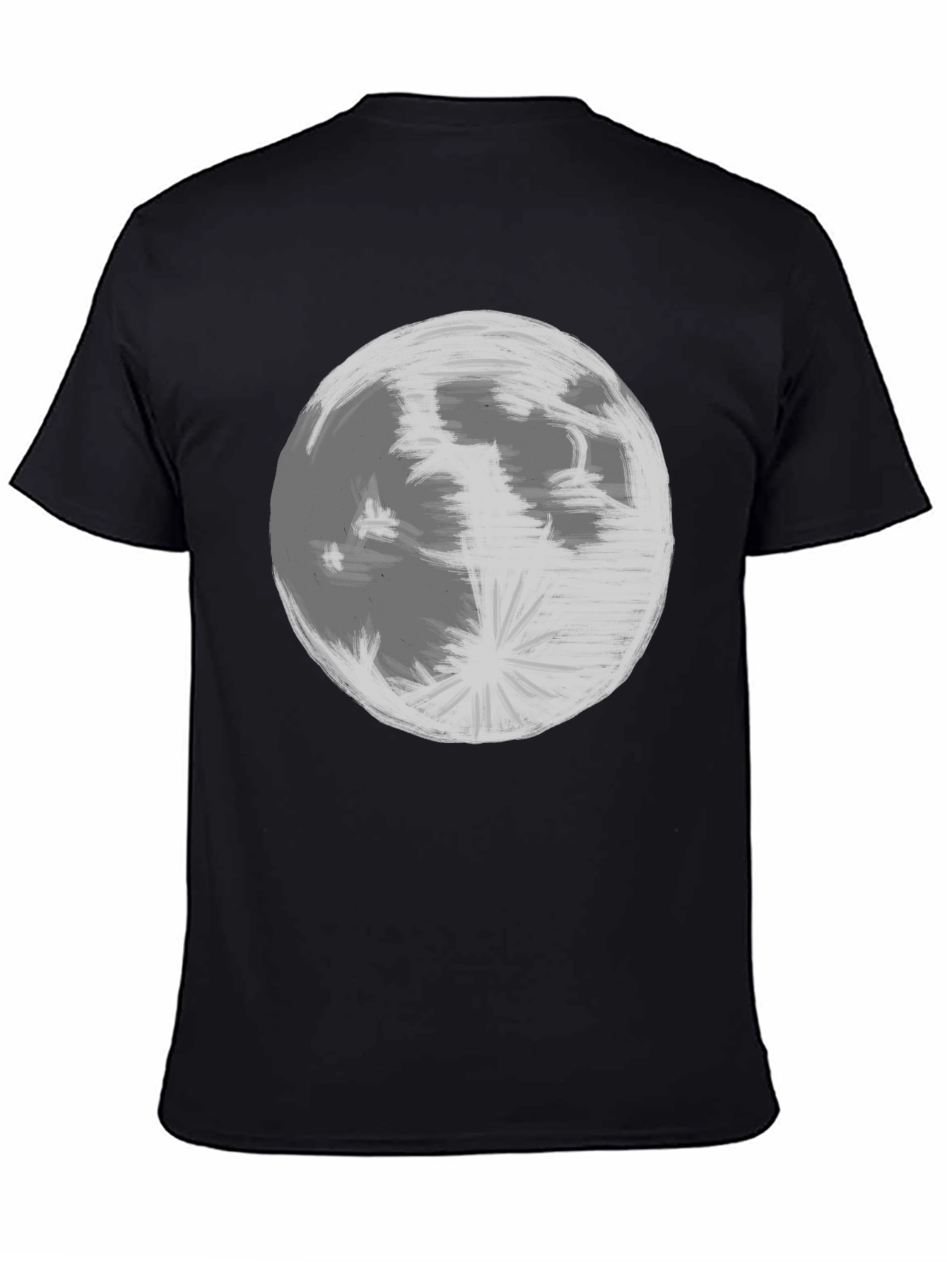 Moon Graphic Black T-Shirt | Celestial Tee