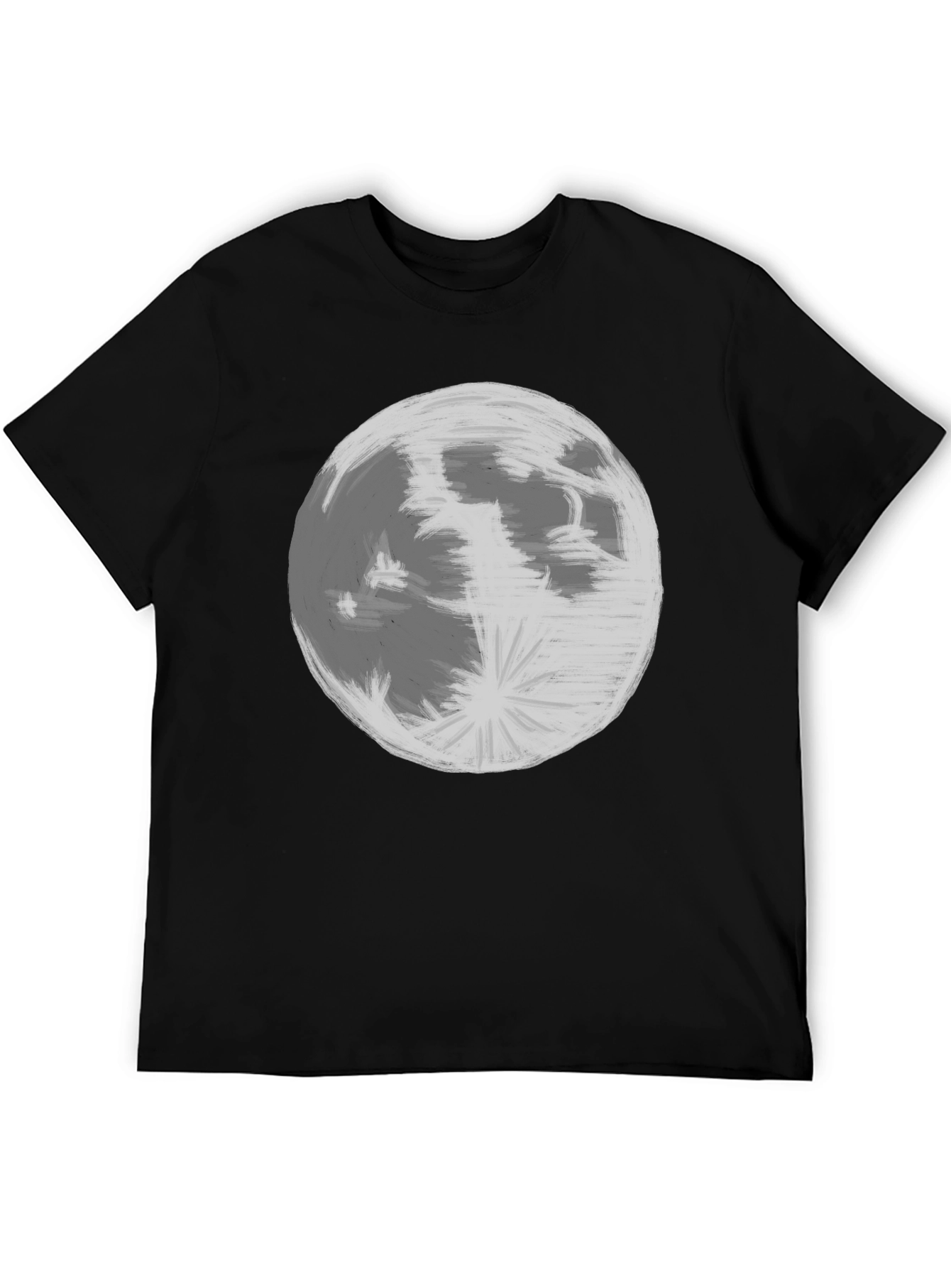 Moon Graphic Black T-Shirt | Celestial Tee