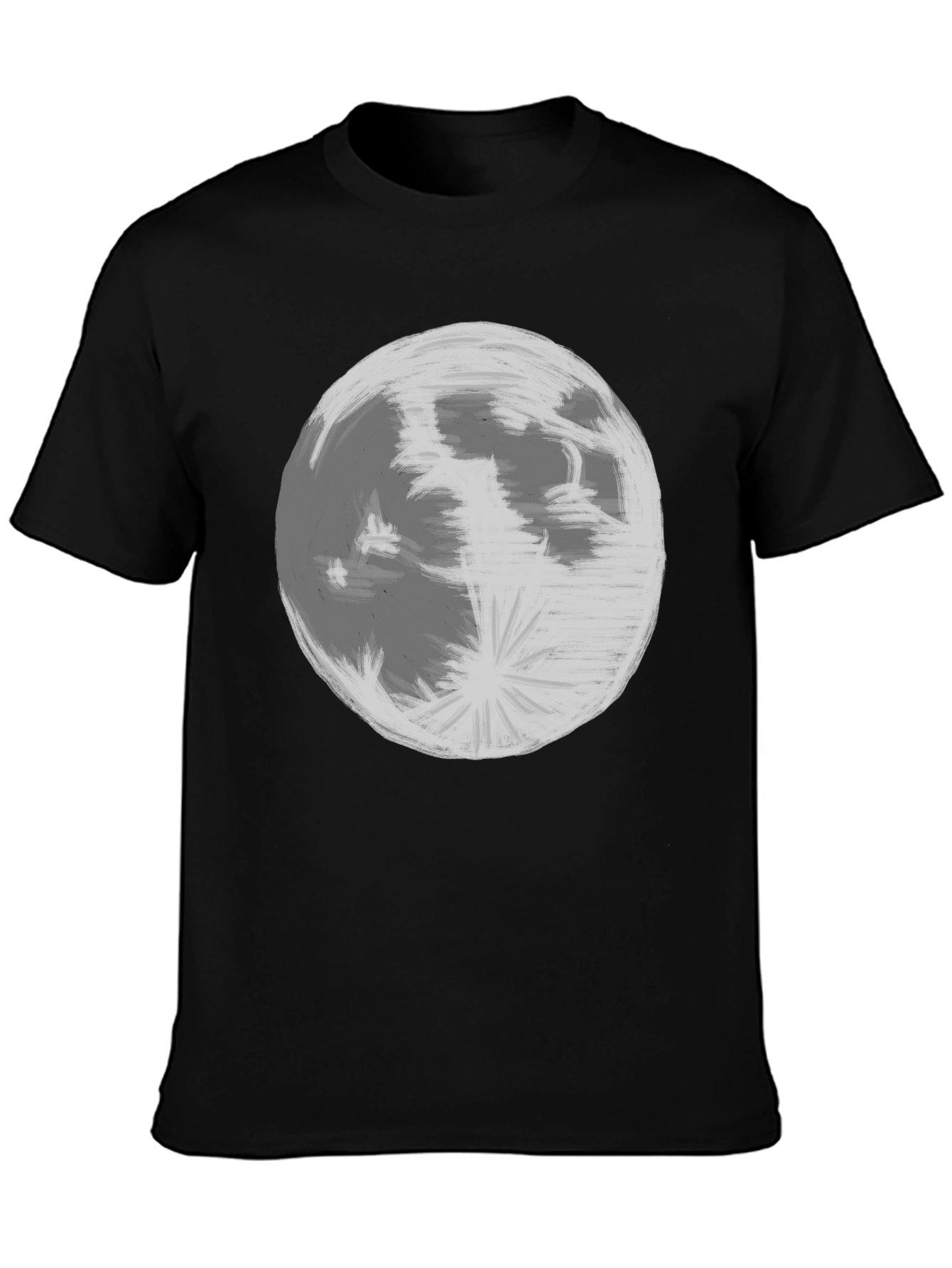 Moon Graphic Black T-Shirt | Celestial Tee