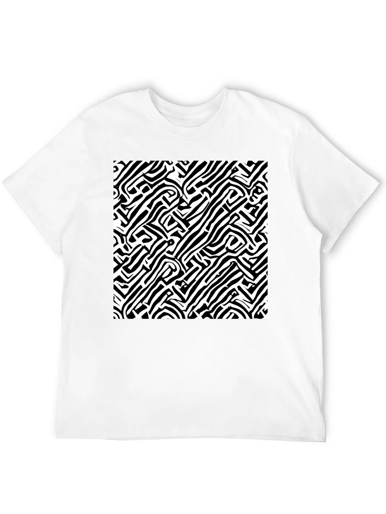 Abstract Black and White Graphic Tee
