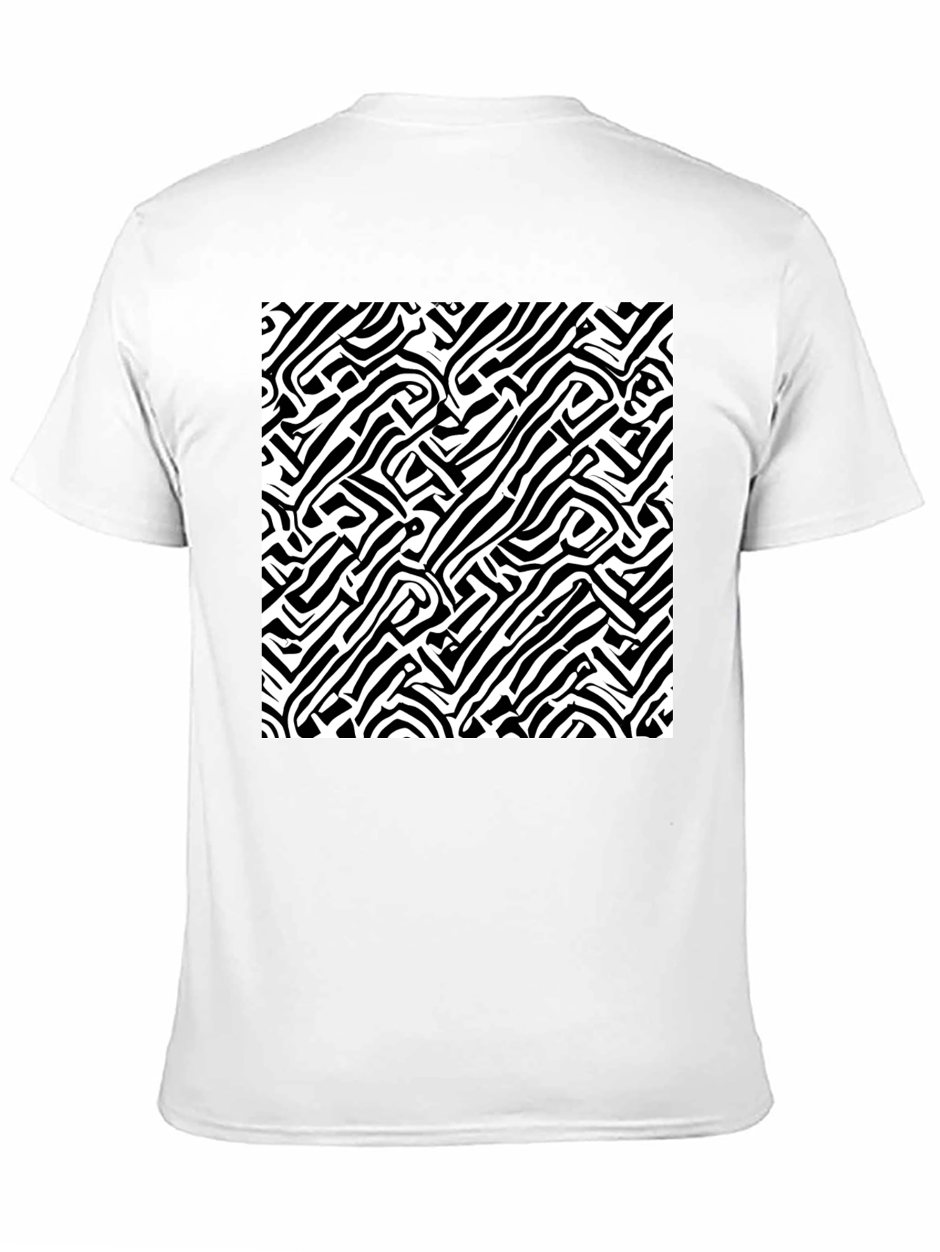 Abstract Black and White Graphic Tee