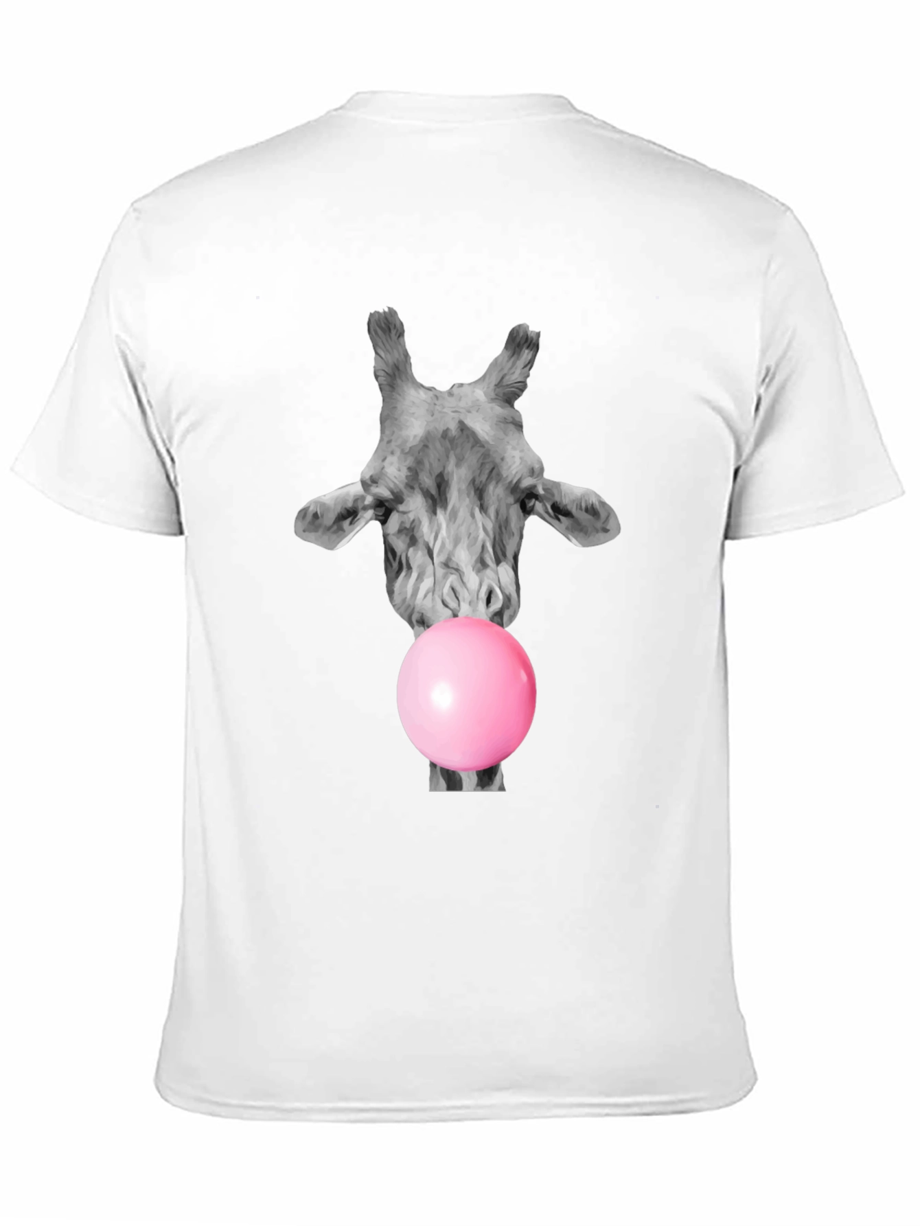Giraffe Bubblegum T-Shirt - Black Cotton Tee