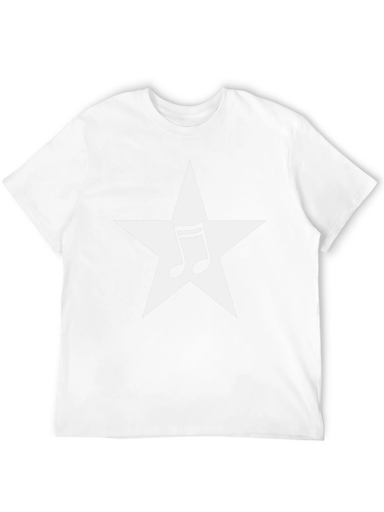 Star Music Note Graphic Tee - Black