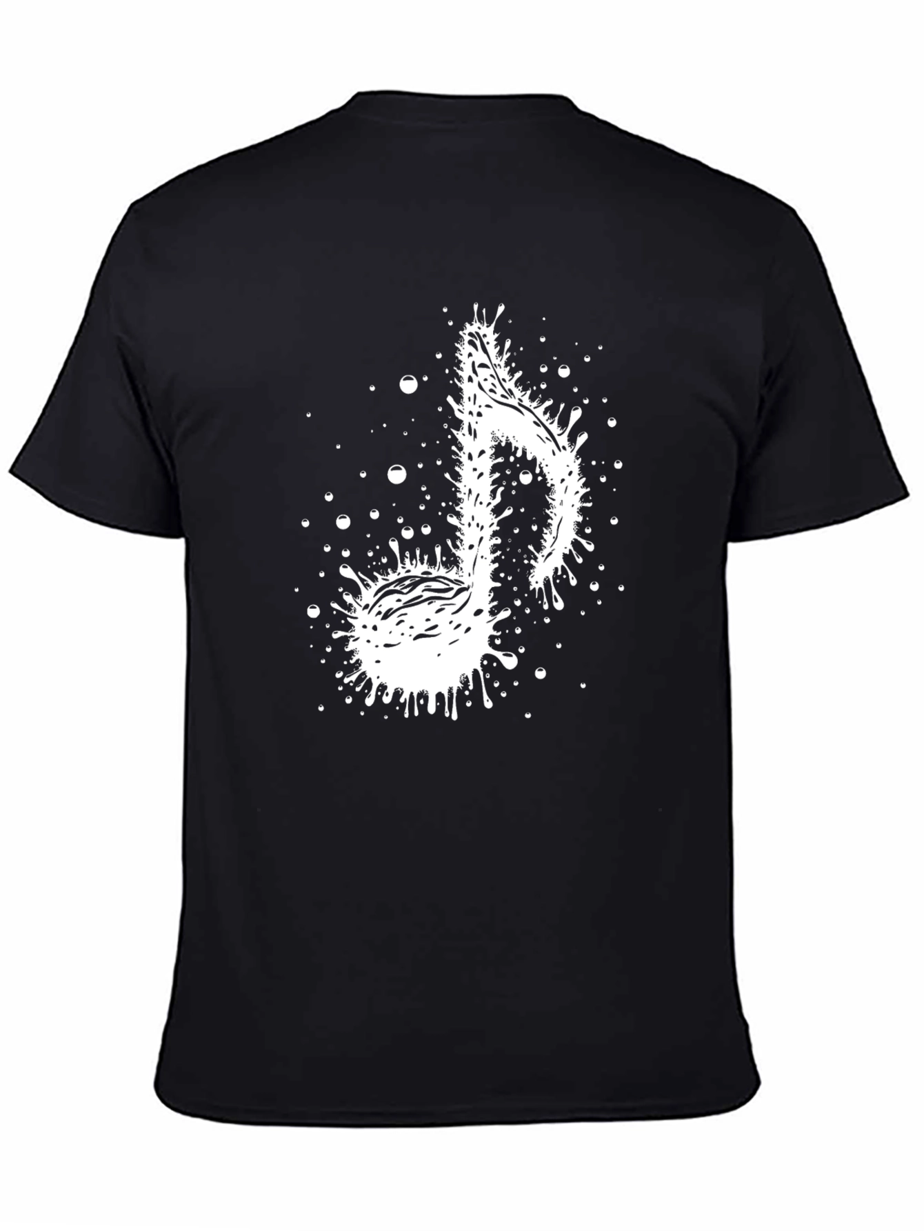 Musical Note Graphic Tee - Stylish Black T-Shirt
