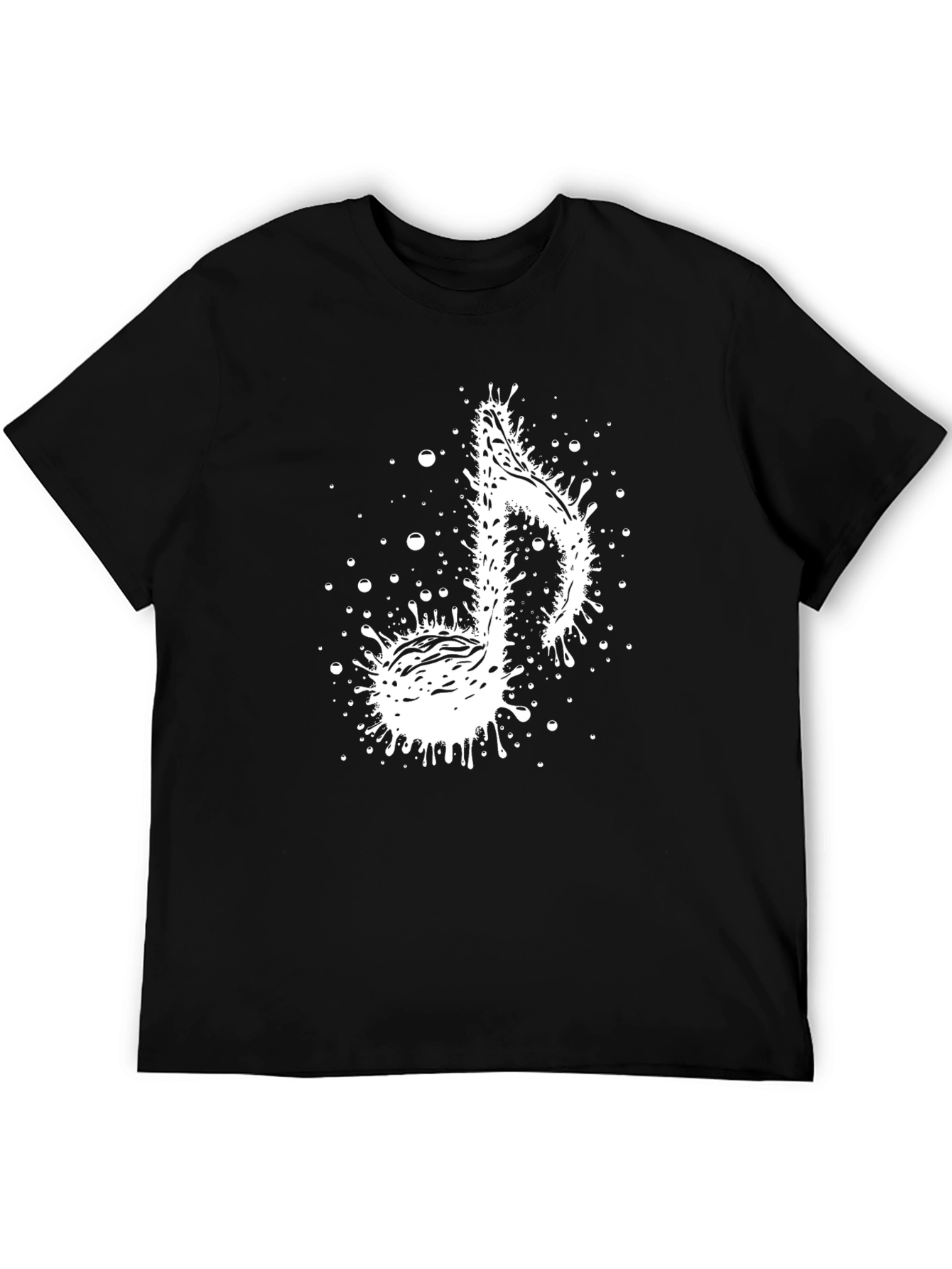 Musical Note Graphic Tee - Stylish Black T-Shirt