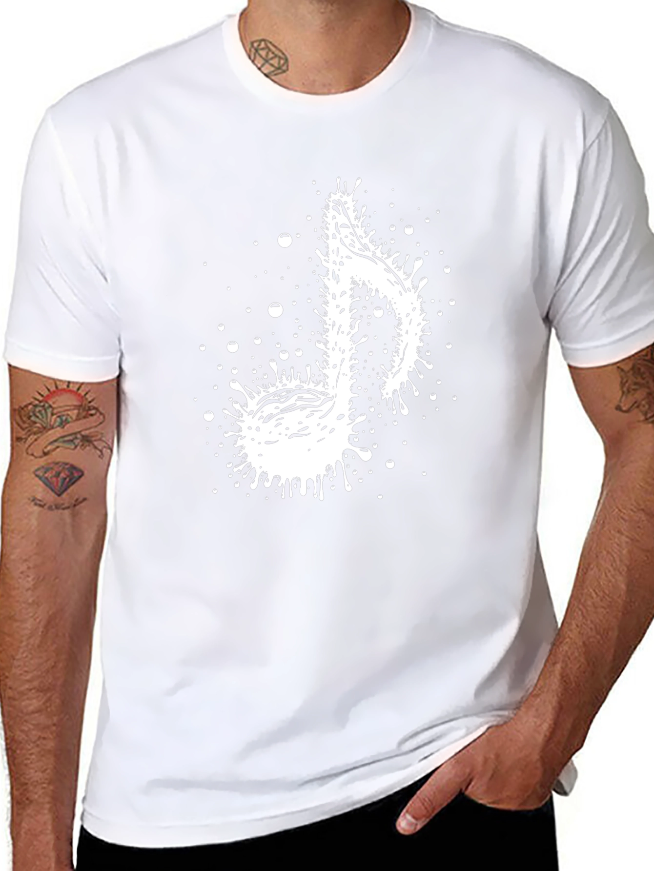 Musical Note Graphic Tee - Stylish Black T-Shirt