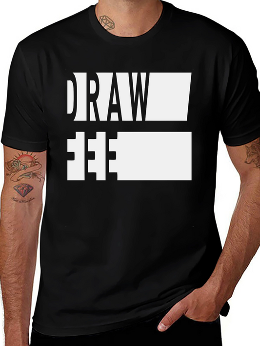 Draw Free Tee - Artistic Expression Black Cotton T-Shirt