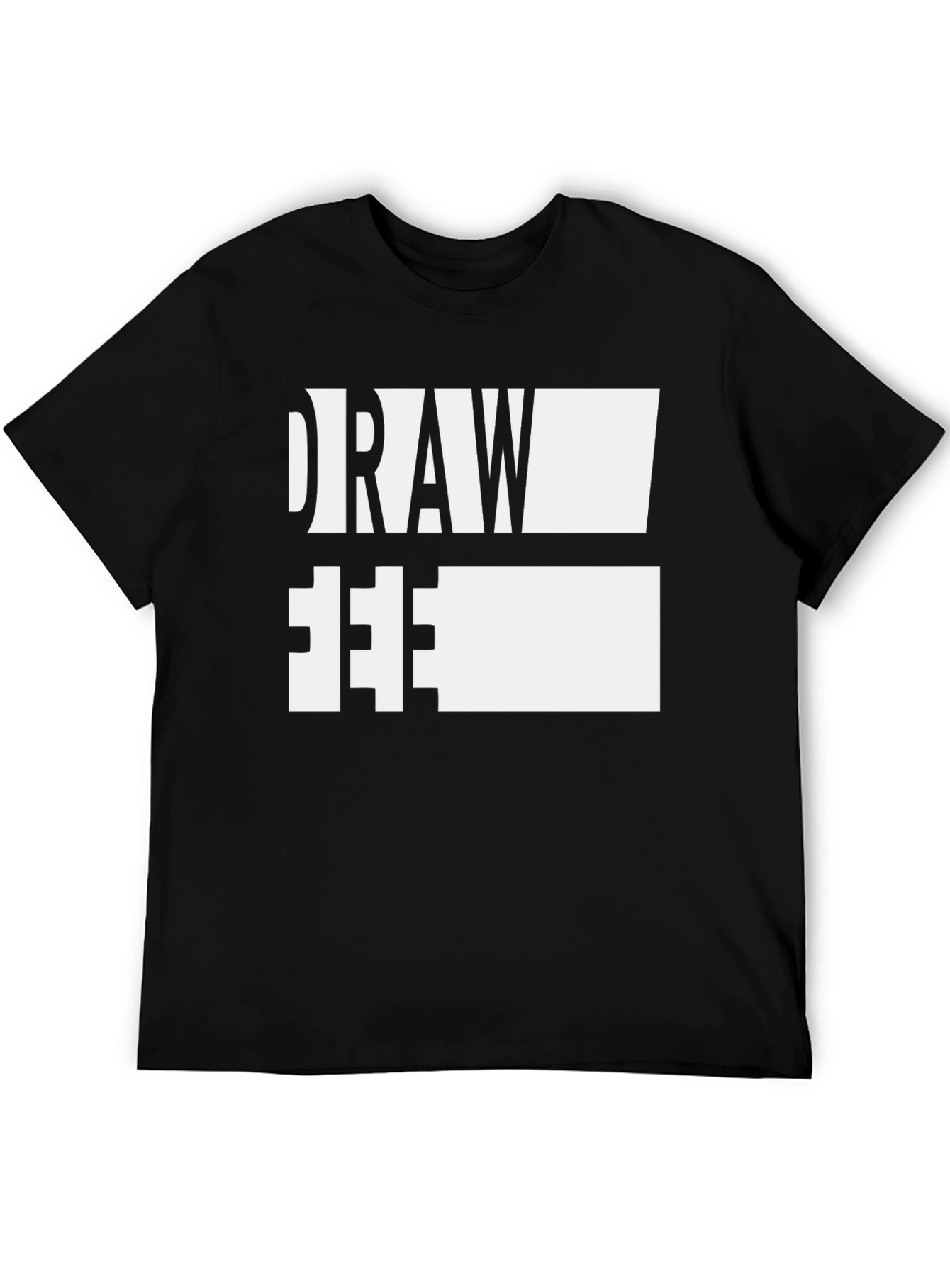 Draw Free Tee - Artistic Expression Black Cotton T-Shirt