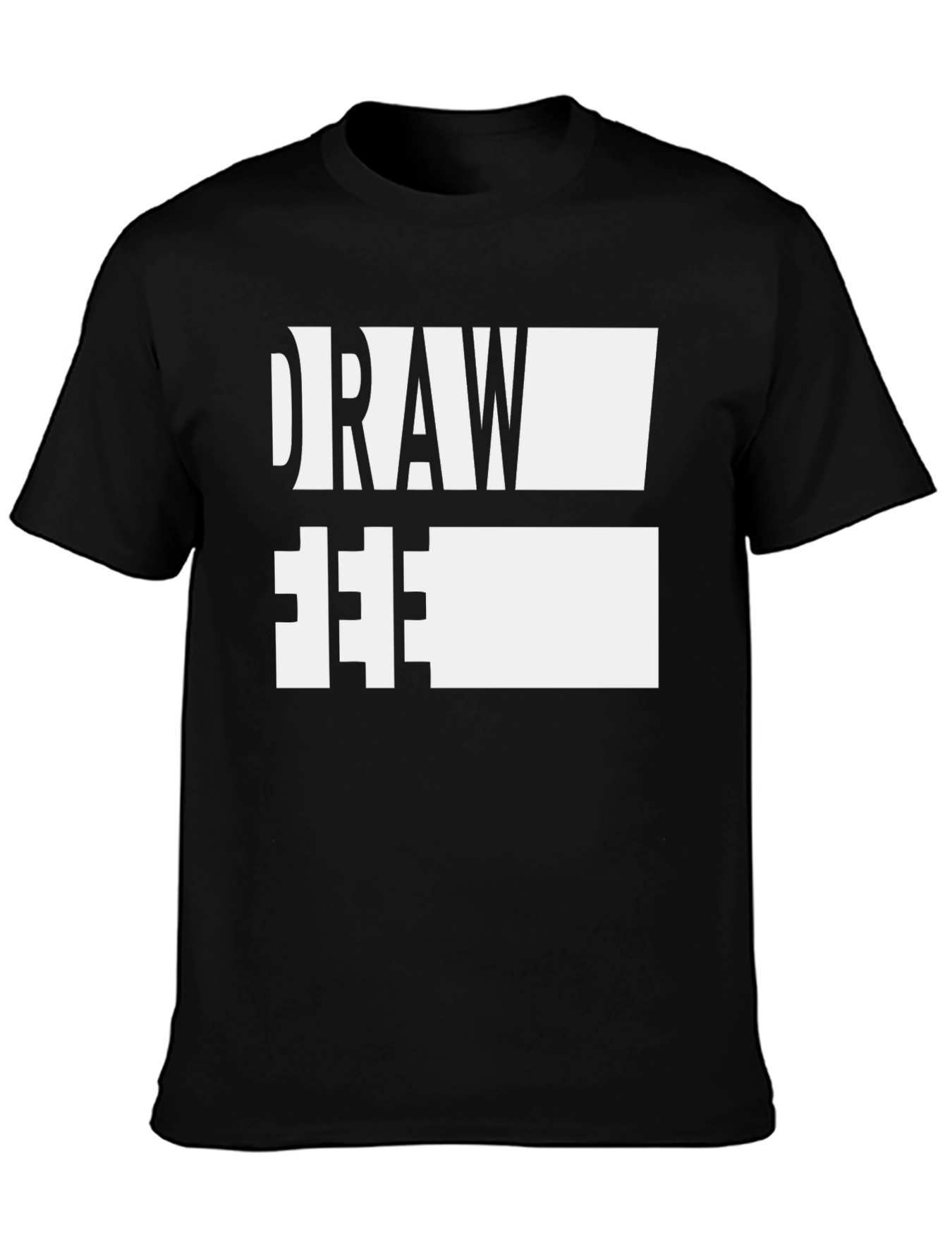 Draw Free Tee - Artistic Expression Black Cotton T-Shirt