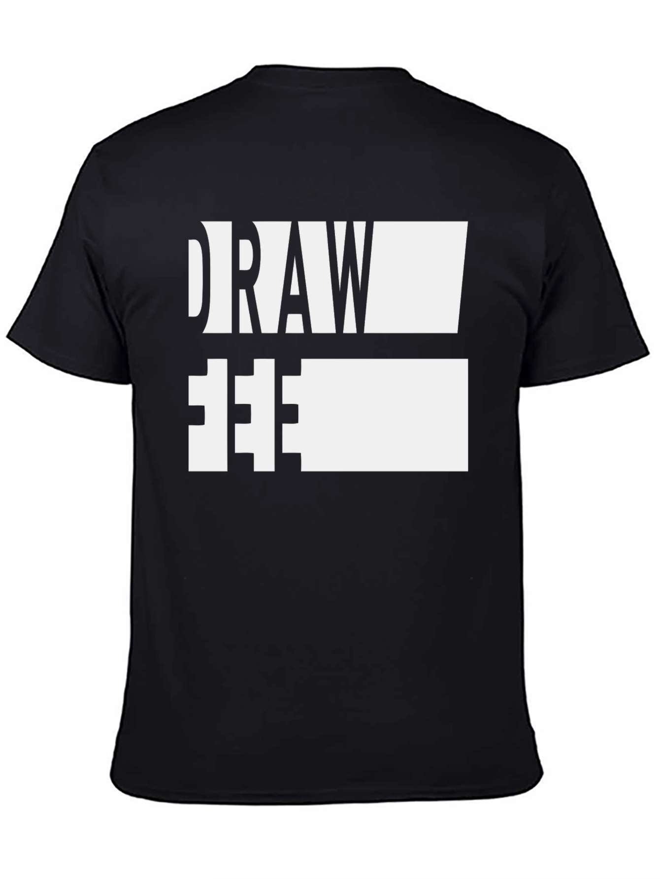 Draw Free Tee - Artistic Expression Black Cotton T-Shirt