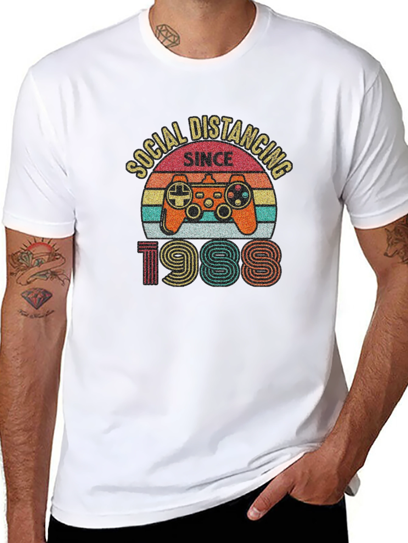 Social Distancing Since 1988 Gamer T-Shirt