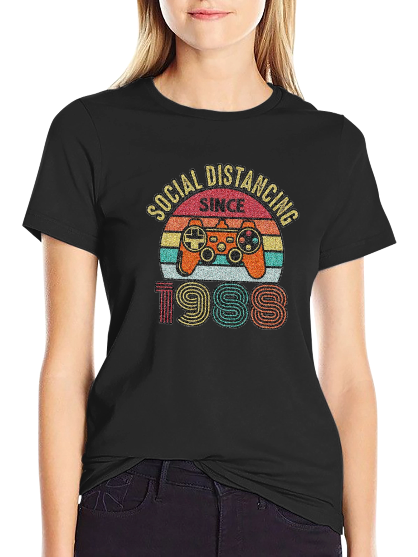 Social Distancing Since 1988 Gamer T-Shirt
