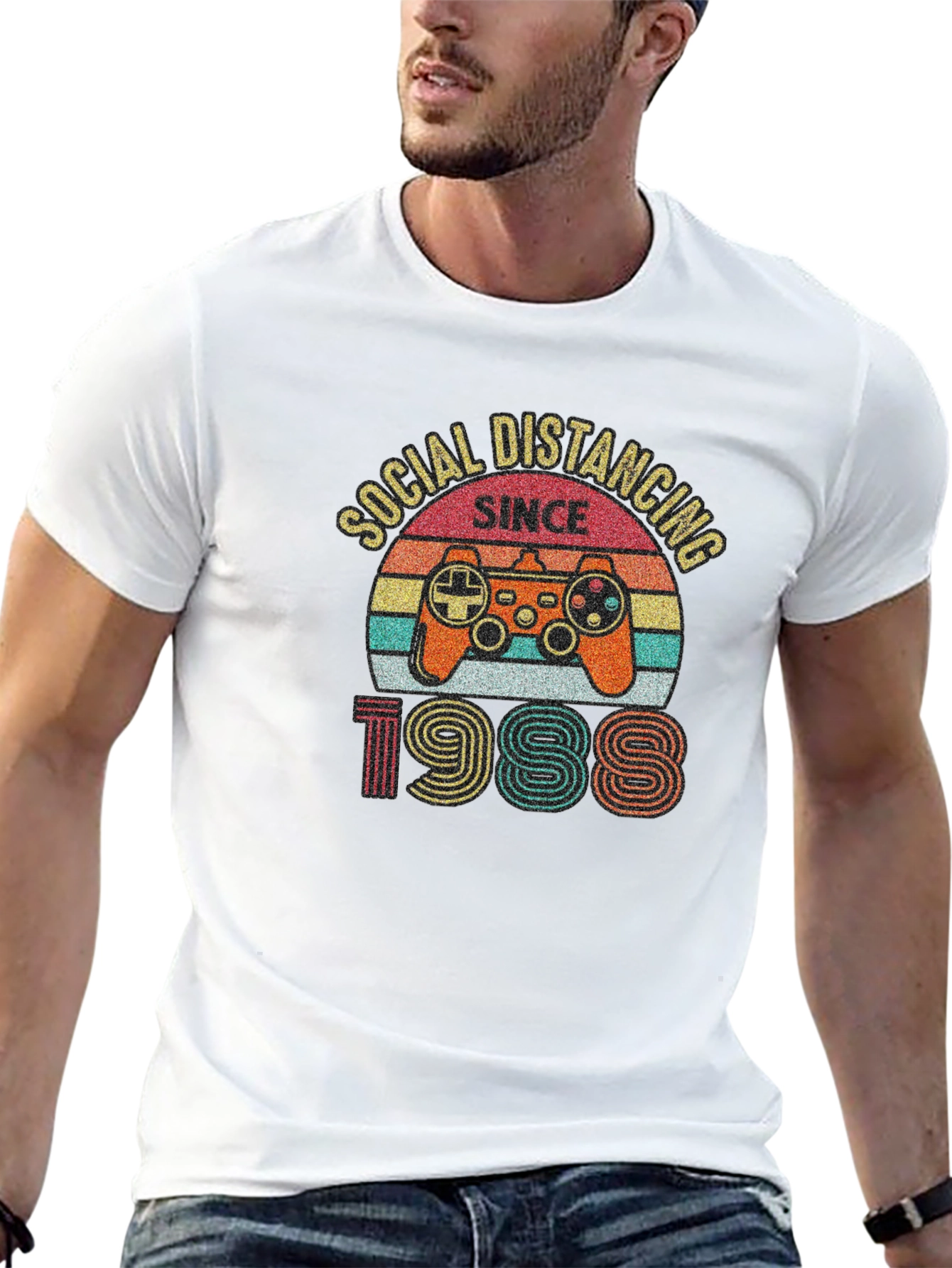 Social Distancing Since 1988 Gamer T-Shirt