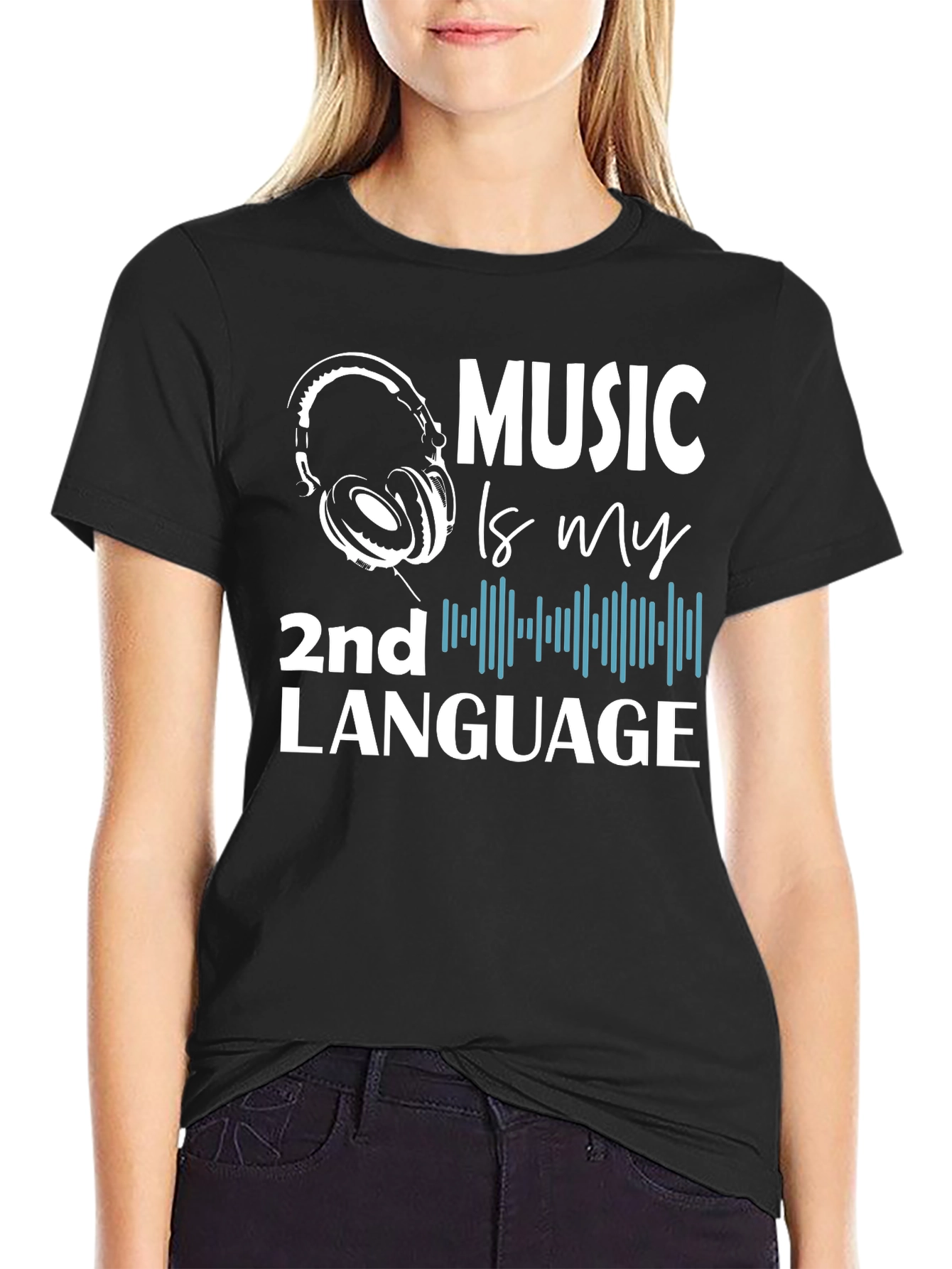 Music is My 2nd Language Graphic T-Shirt