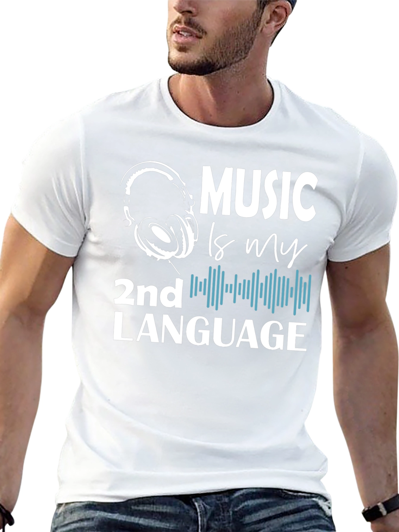 Music is My 2nd Language Graphic T-Shirt
