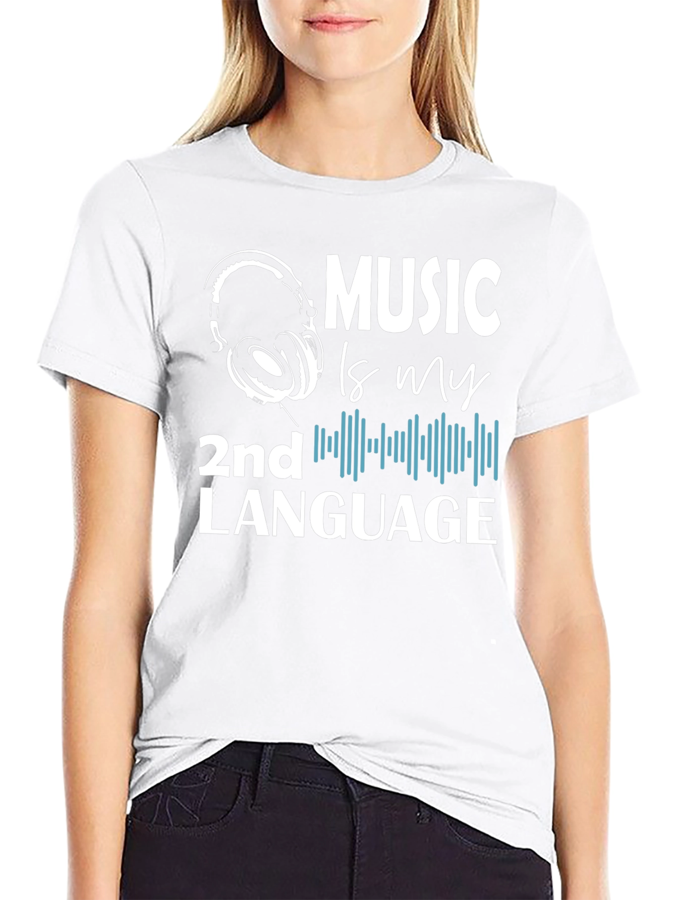 Music is My 2nd Language Graphic T-Shirt