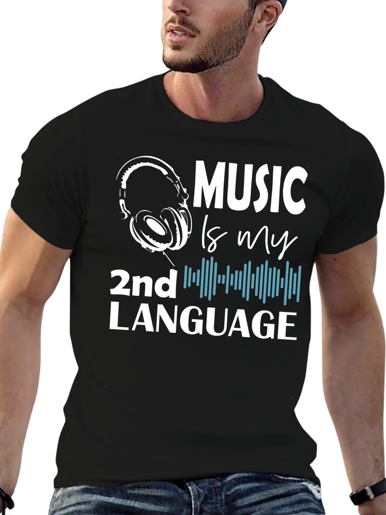 Music is My 2nd Language Graphic T-Shirt