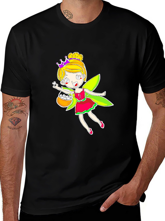 Fairy Graphic Tee - Whimsical Black T-Shirt