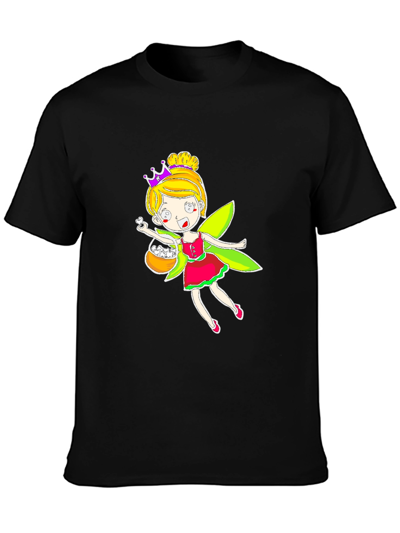 Fairy Graphic Tee - Whimsical Black T-Shirt