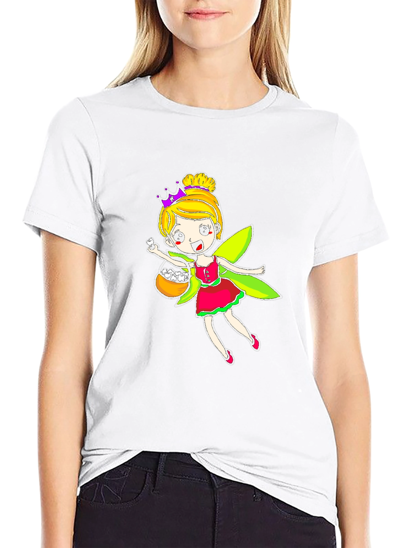 Fairy Graphic Tee - Whimsical Black T-Shirt