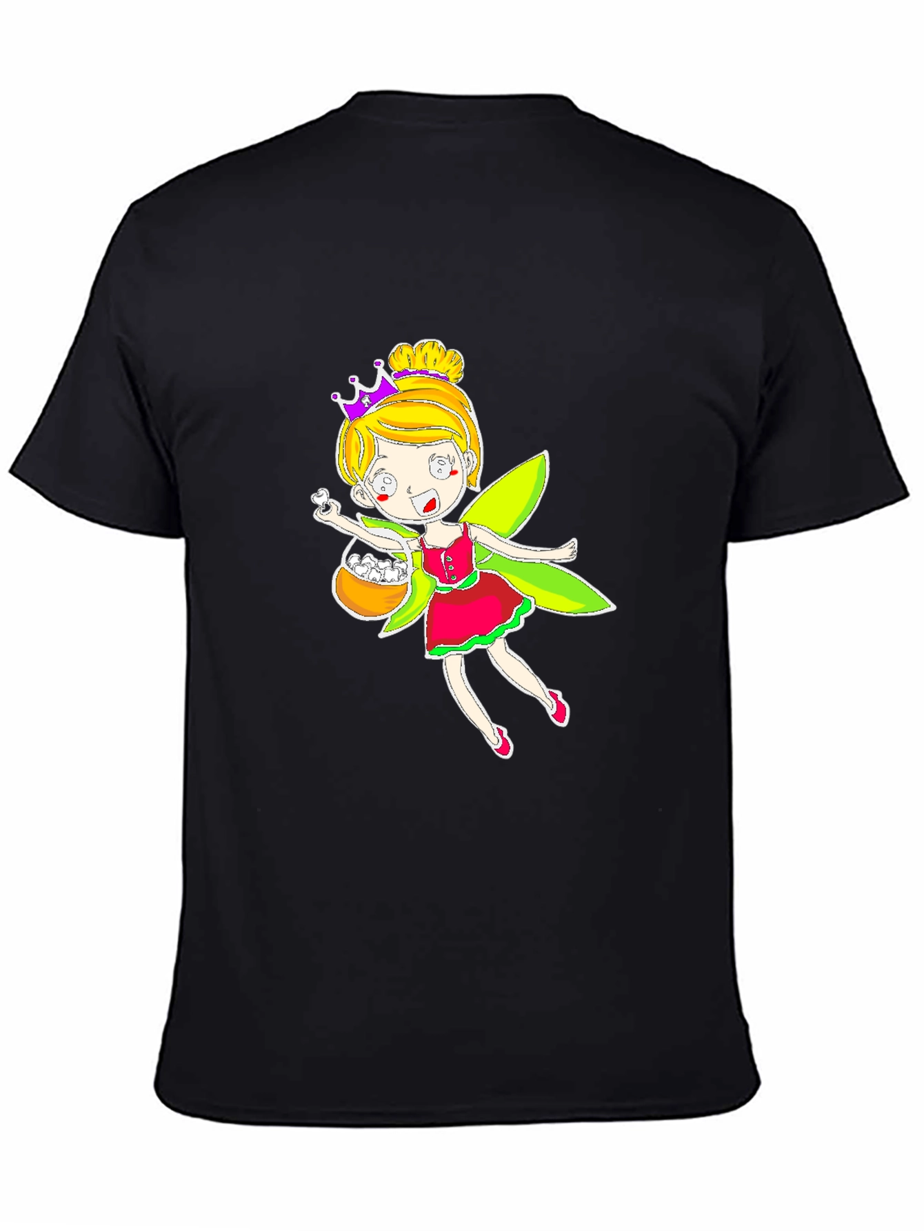 Fairy Graphic Tee - Whimsical Black T-Shirt