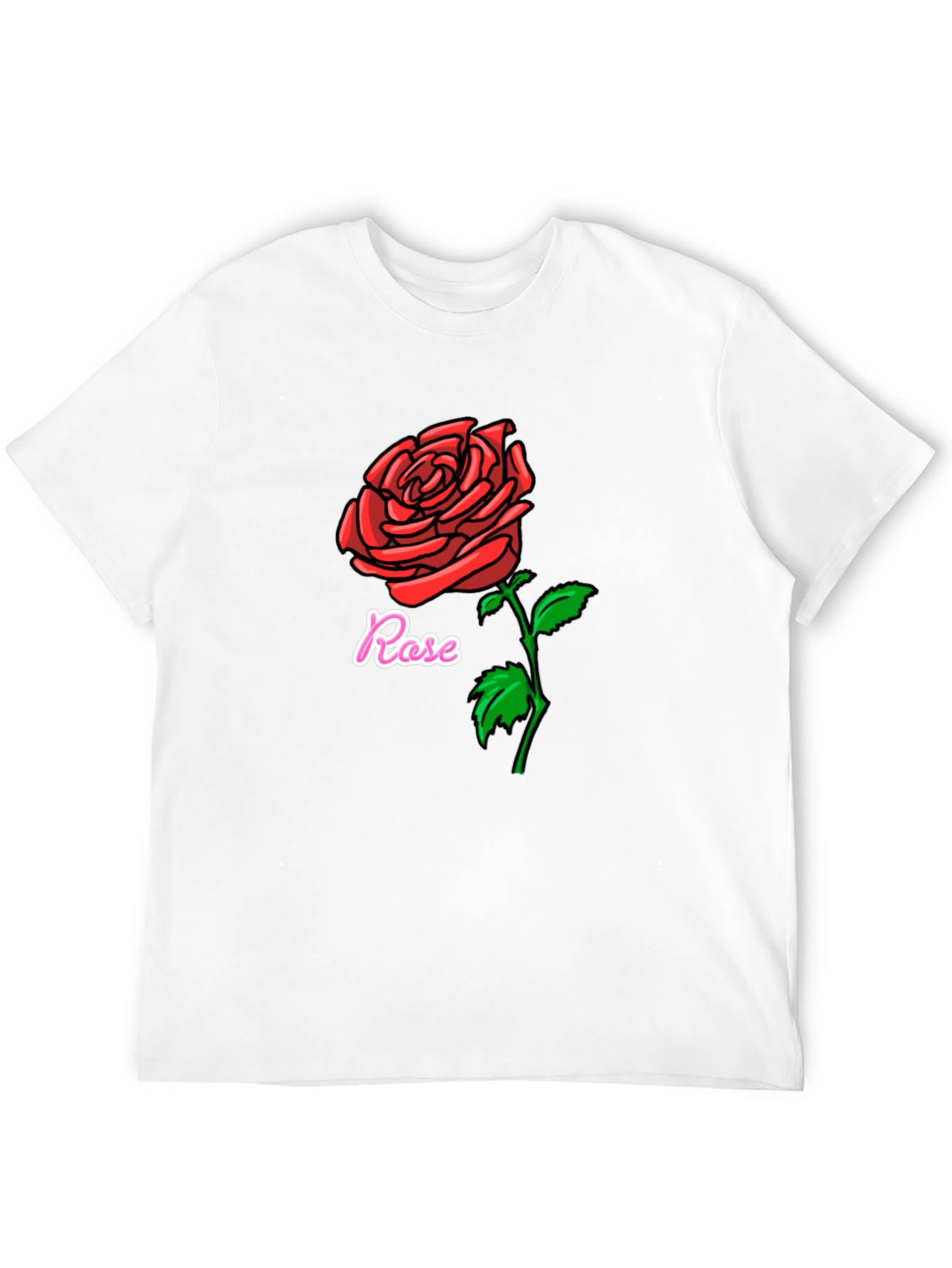 Rose Graphic Black T-Shirt