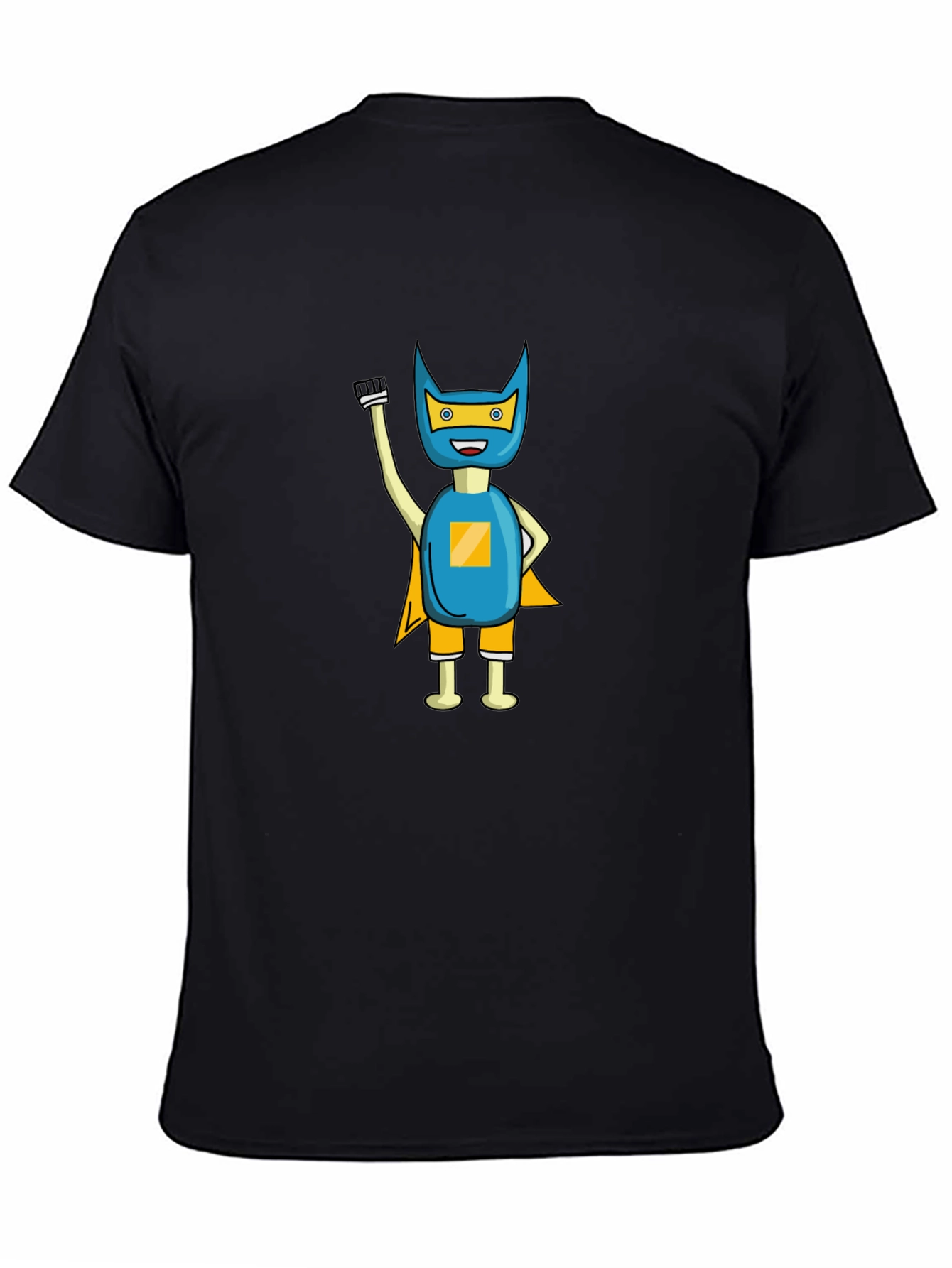 Superhero Graphic Tee - Black Cotton Blend