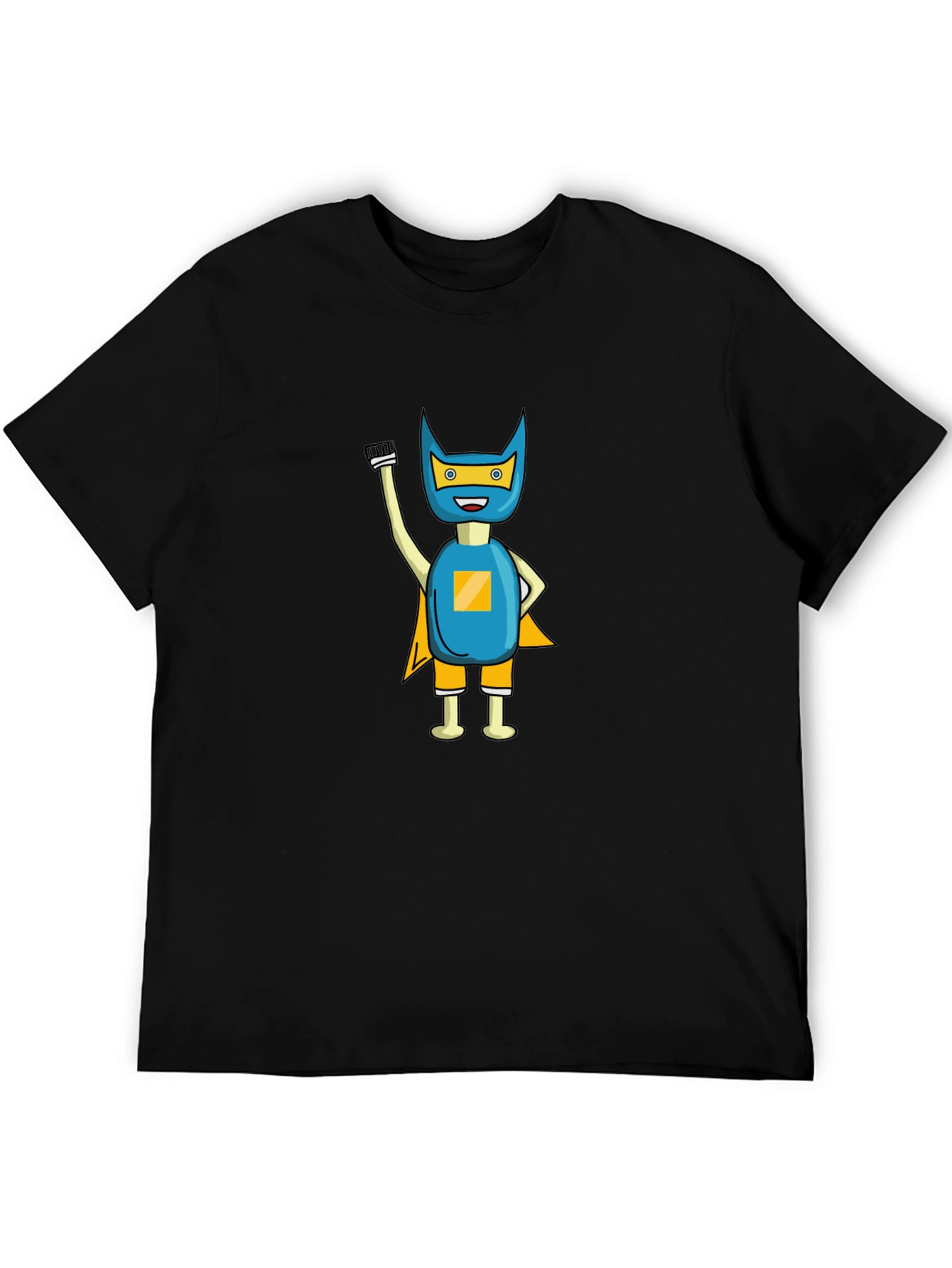 Superhero Graphic Tee - Black Cotton Blend