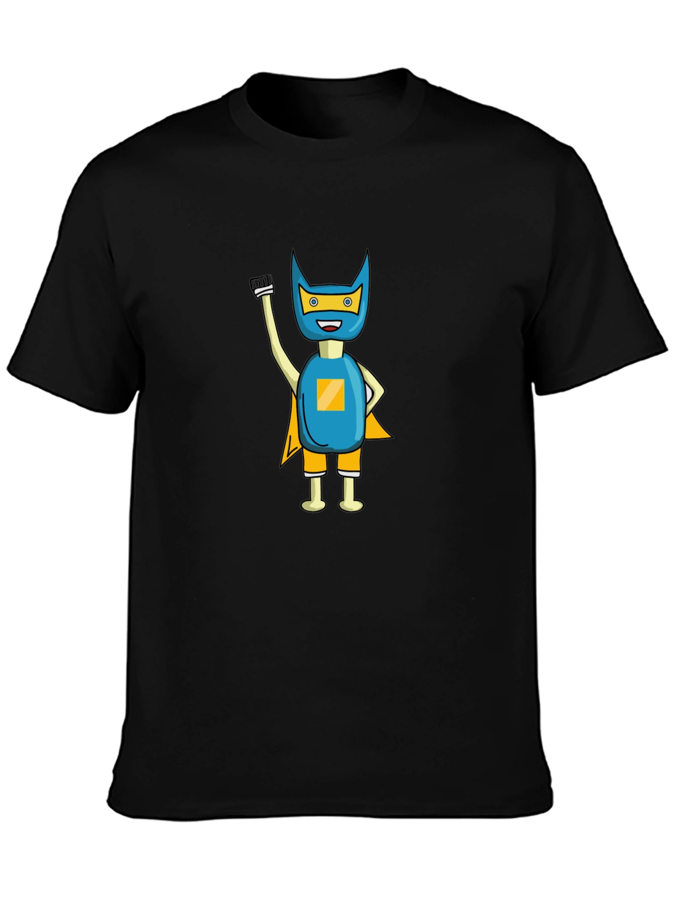 Superhero Graphic Tee - Black Cotton Blend