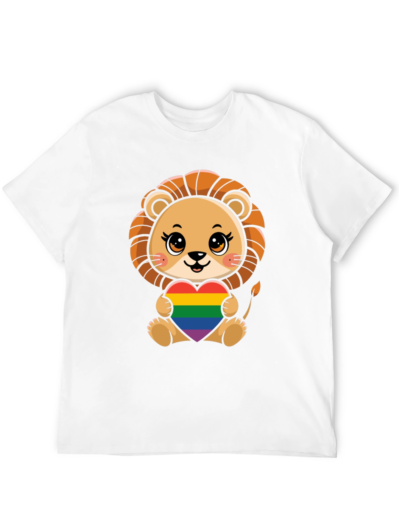 Cute Lion LGBT Heart T-Shirt