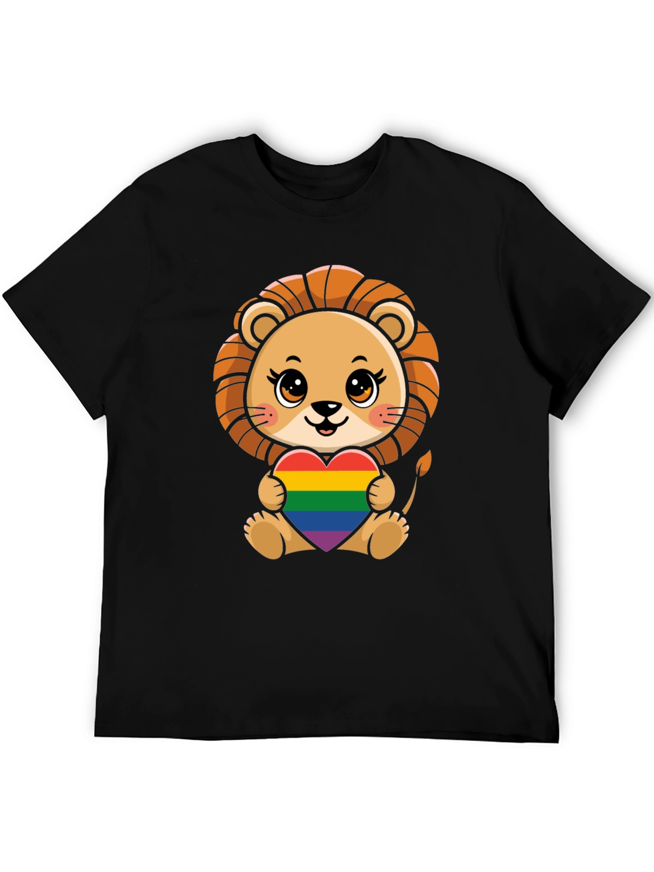 Cute Lion LGBT Heart T-Shirt
