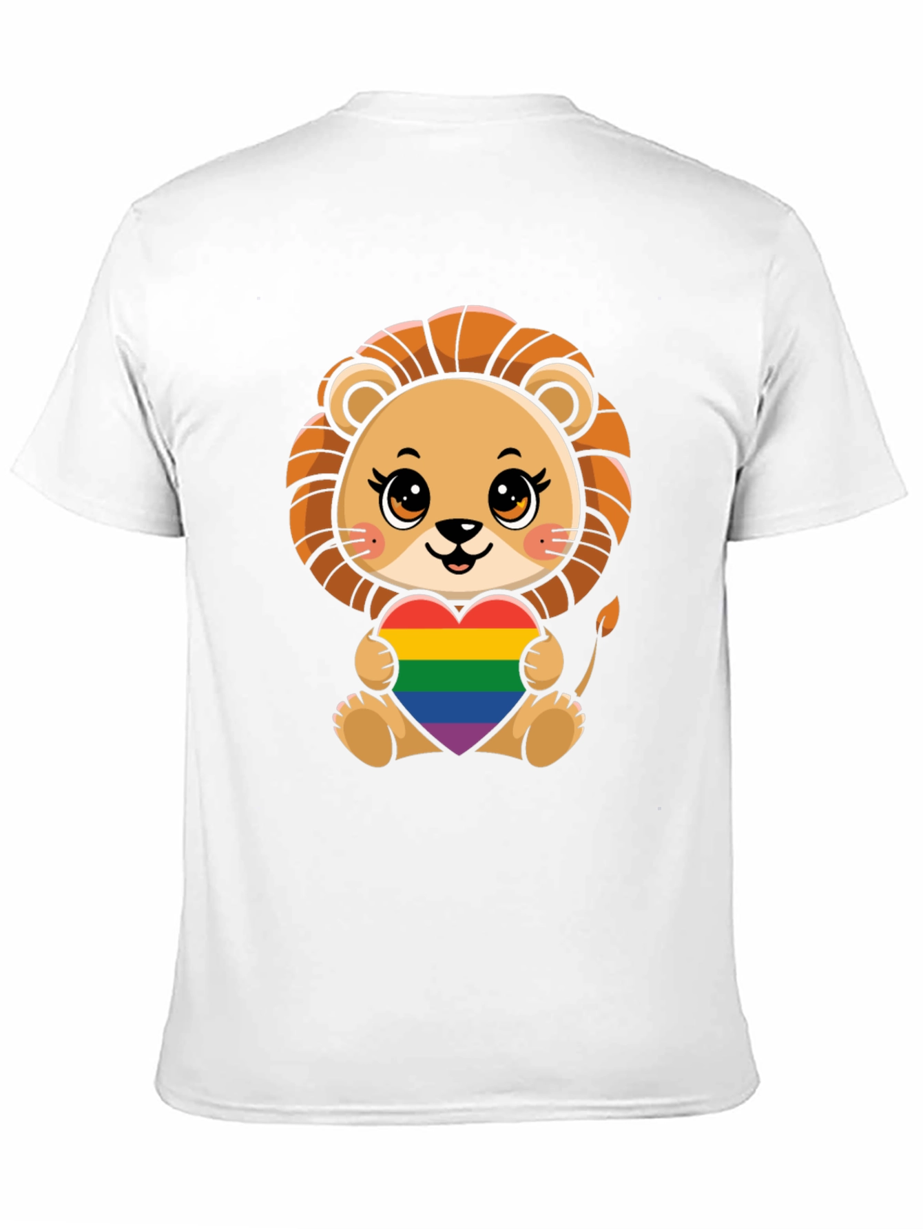 Cute Lion LGBT Heart T-Shirt