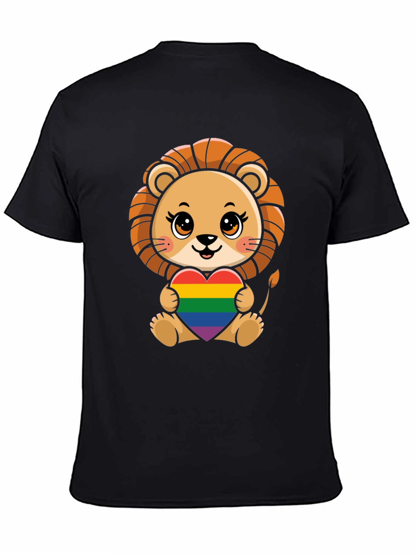 Cute Lion LGBT Heart T-Shirt