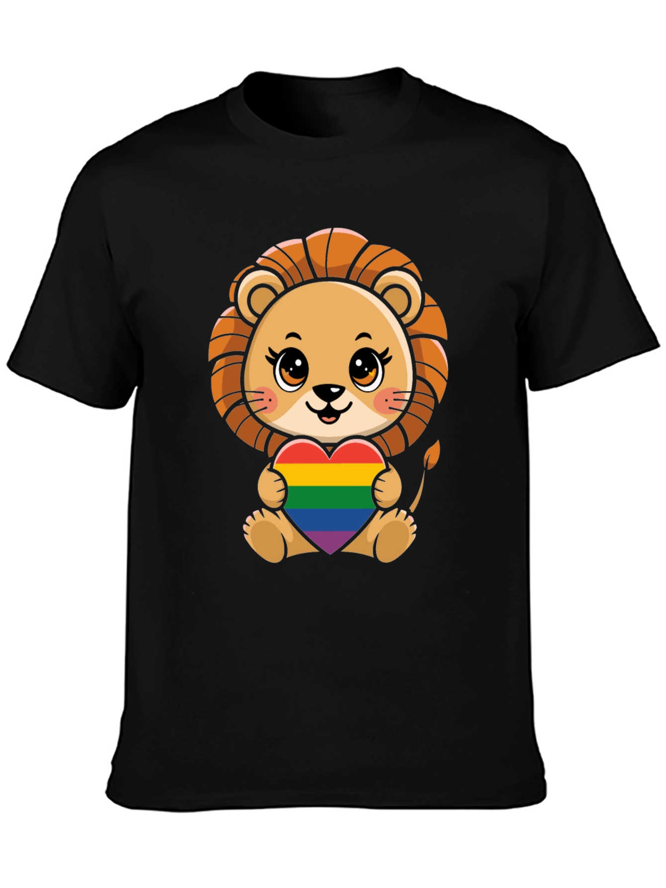 Cute Lion LGBT Heart T-Shirt
