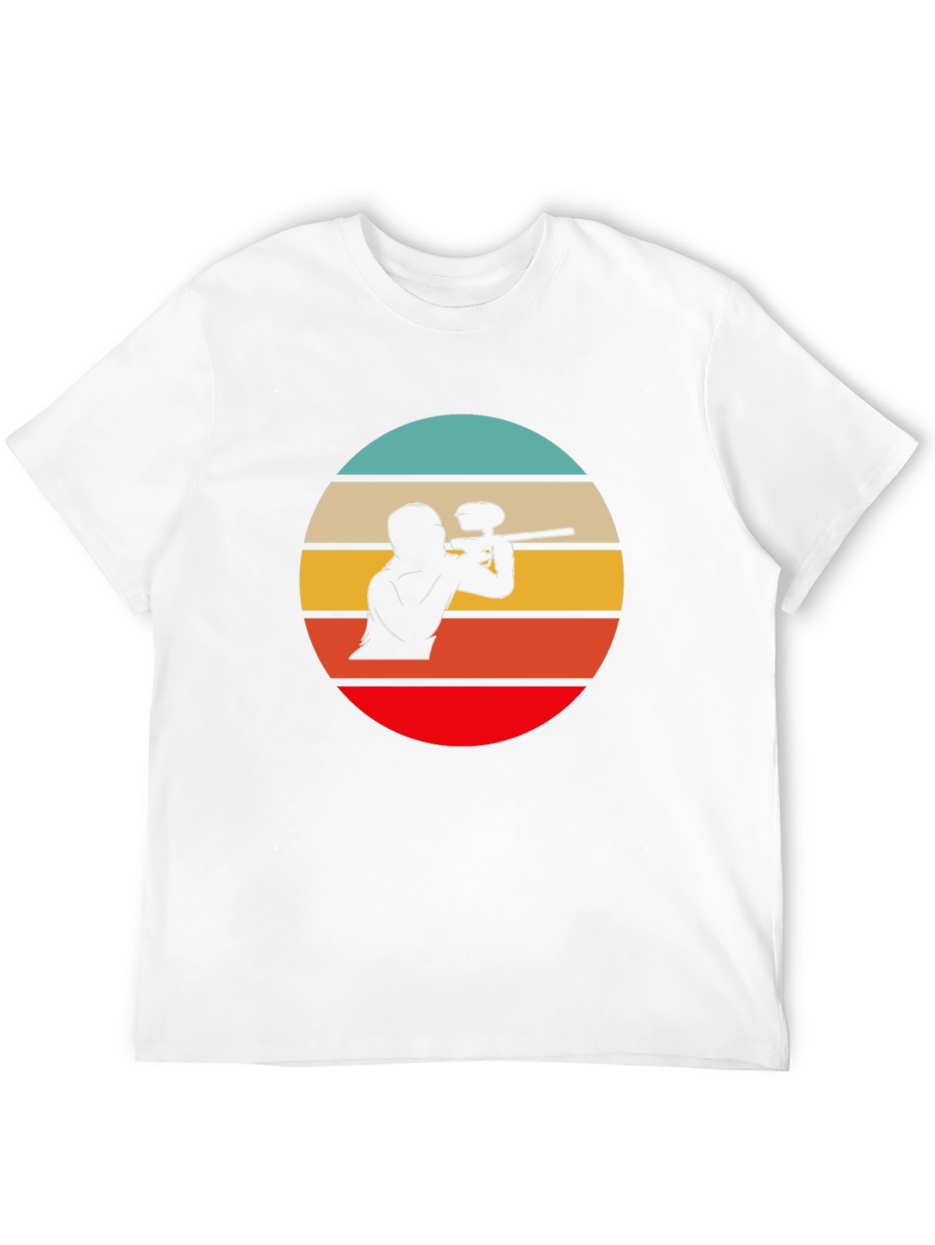 Paintball Sunset Graphic Tee - Black Cotton T-Shirt