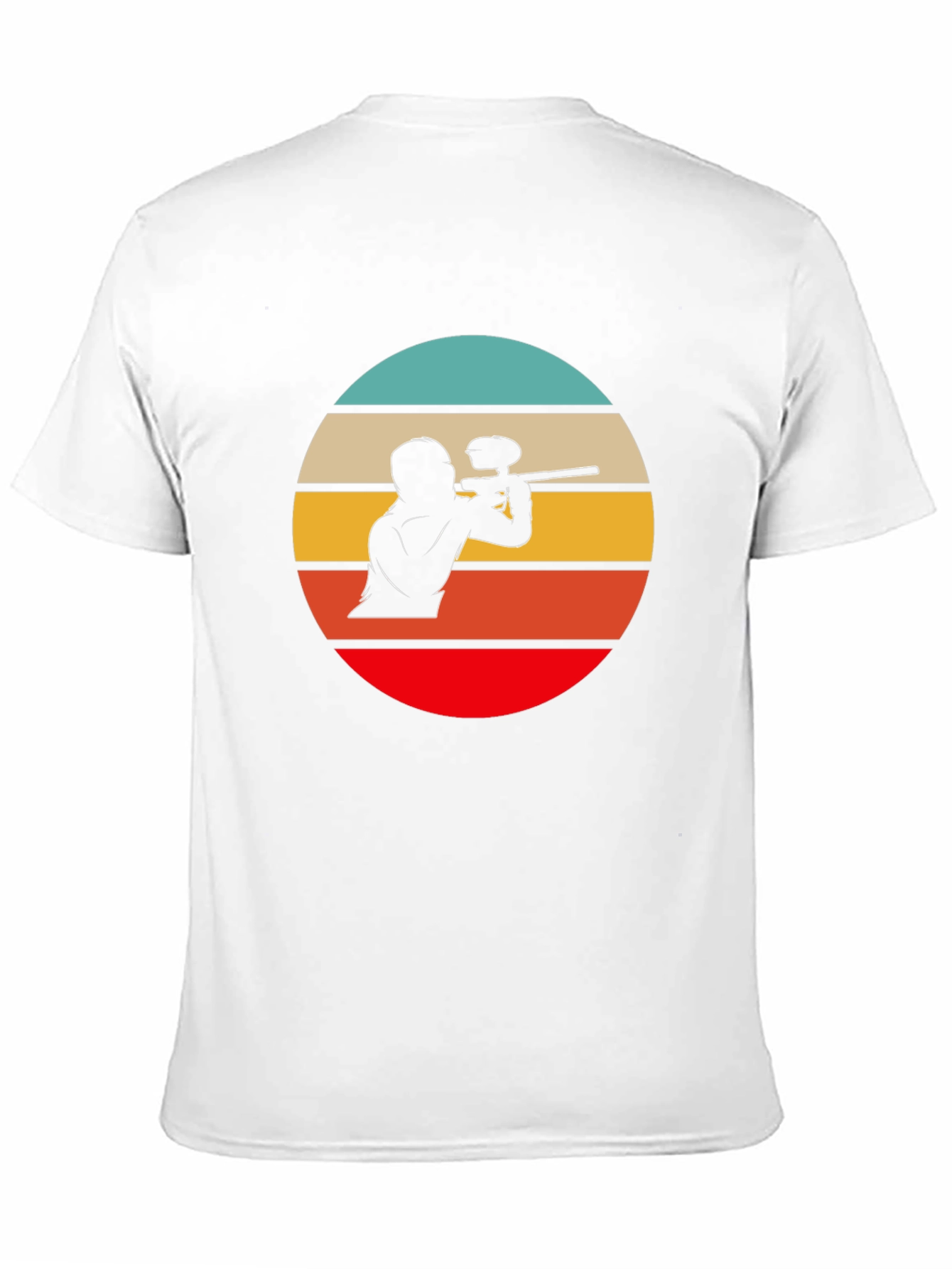 Paintball Sunset Graphic Tee - Black Cotton T-Shirt