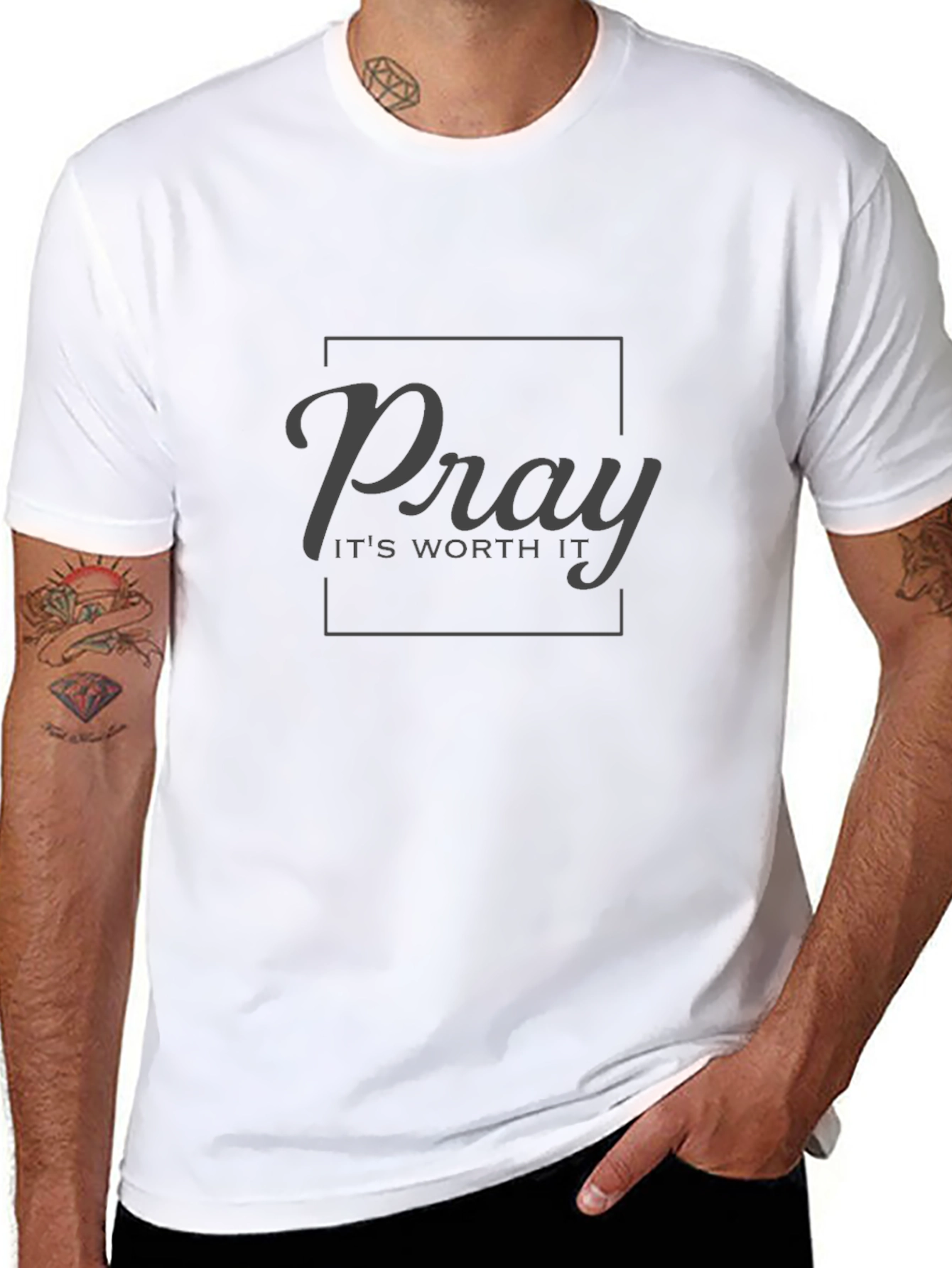 Pray Its Worth It Black Graphic Tee