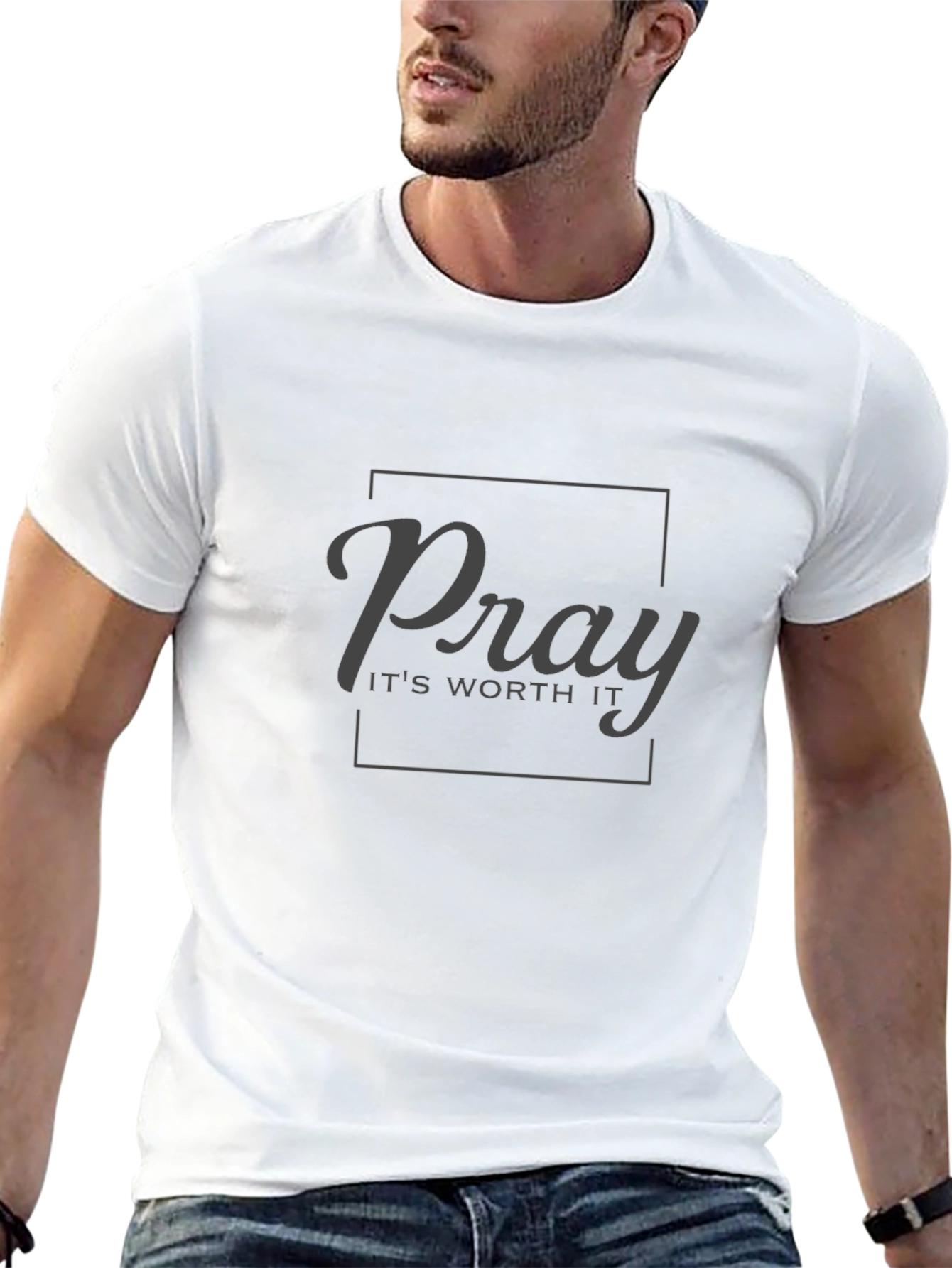 Pray Its Worth It Black Graphic Tee