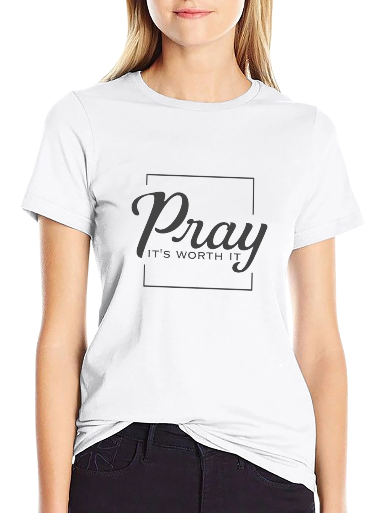 Pray Its Worth It Black Graphic Tee