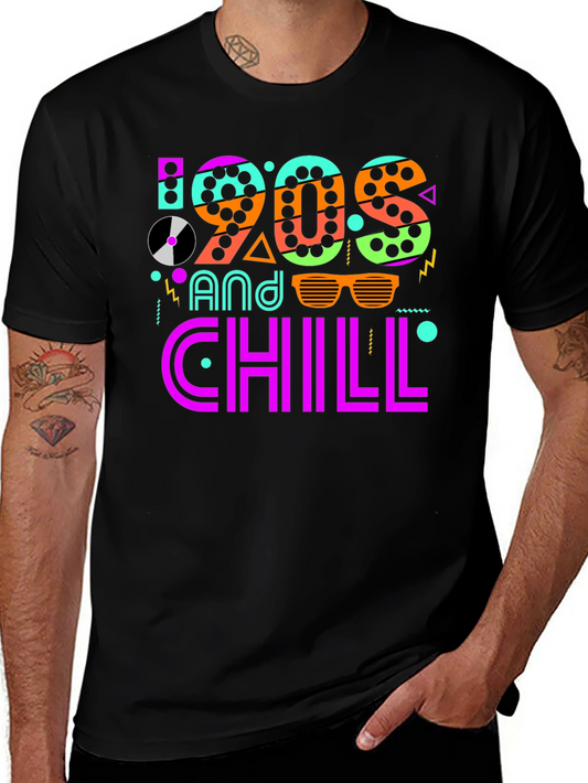 90s and Chill Graphic T-Shirt - Retro Style Tee