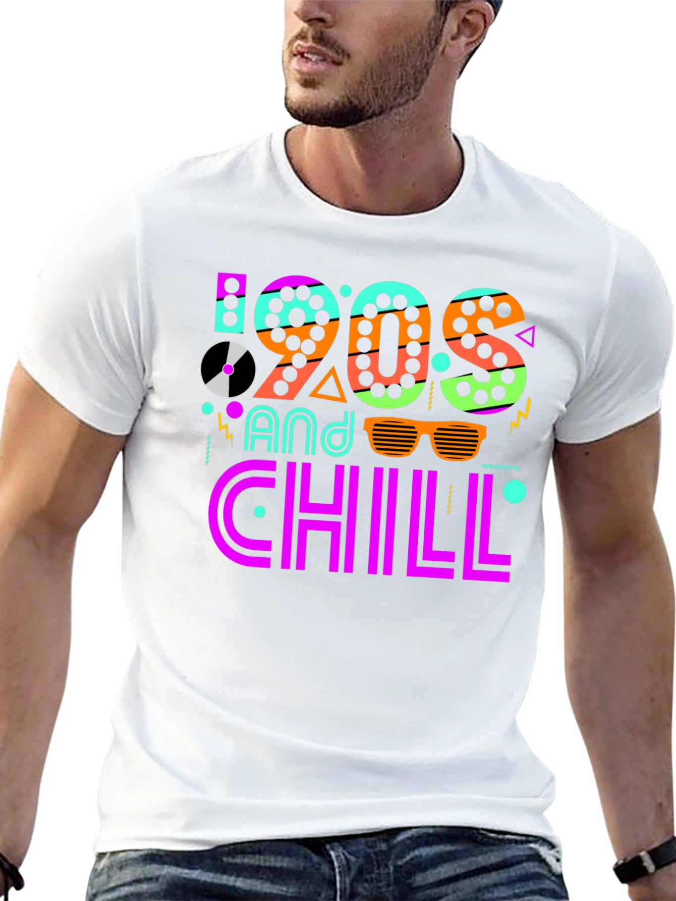 90s and Chill Graphic T-Shirt - Retro Style Tee