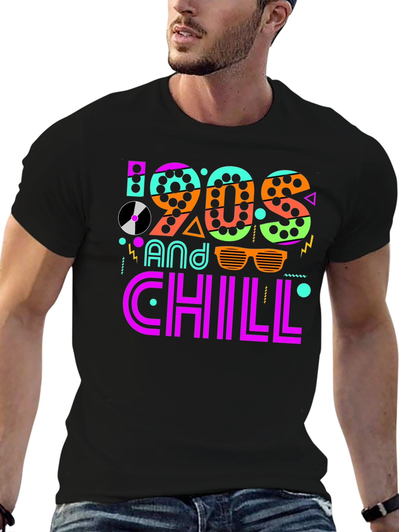 90s and Chill Graphic T-Shirt - Retro Style Tee
